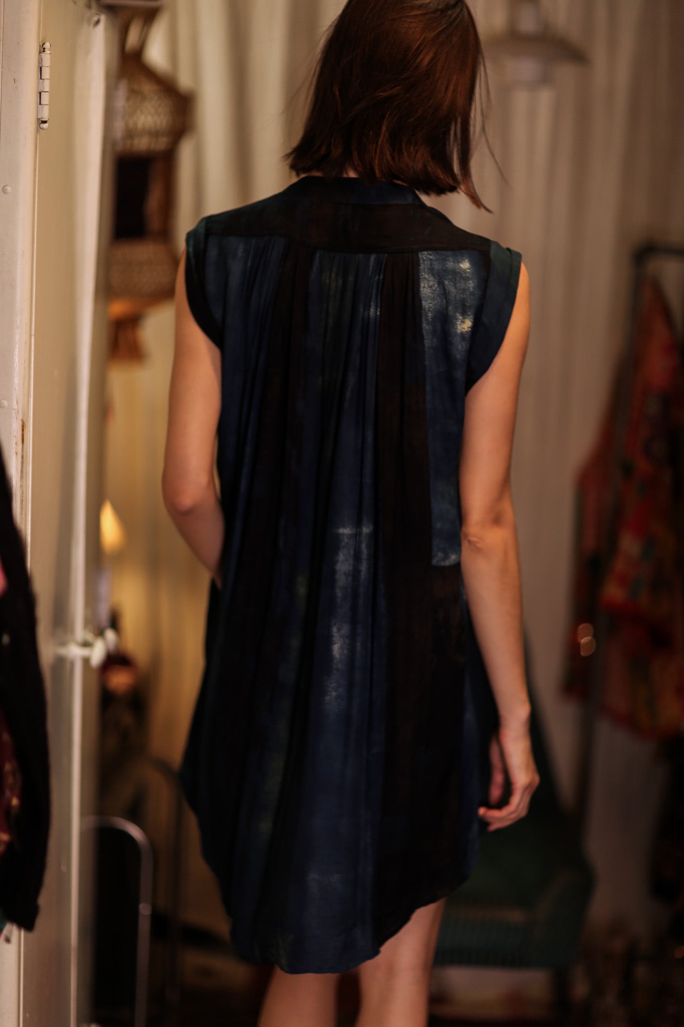 MARY SILK DRESS BLUE STRIPE - MOMO STUDIO BERLIN - Berlin Concept Store - sustainable & ethical fashion