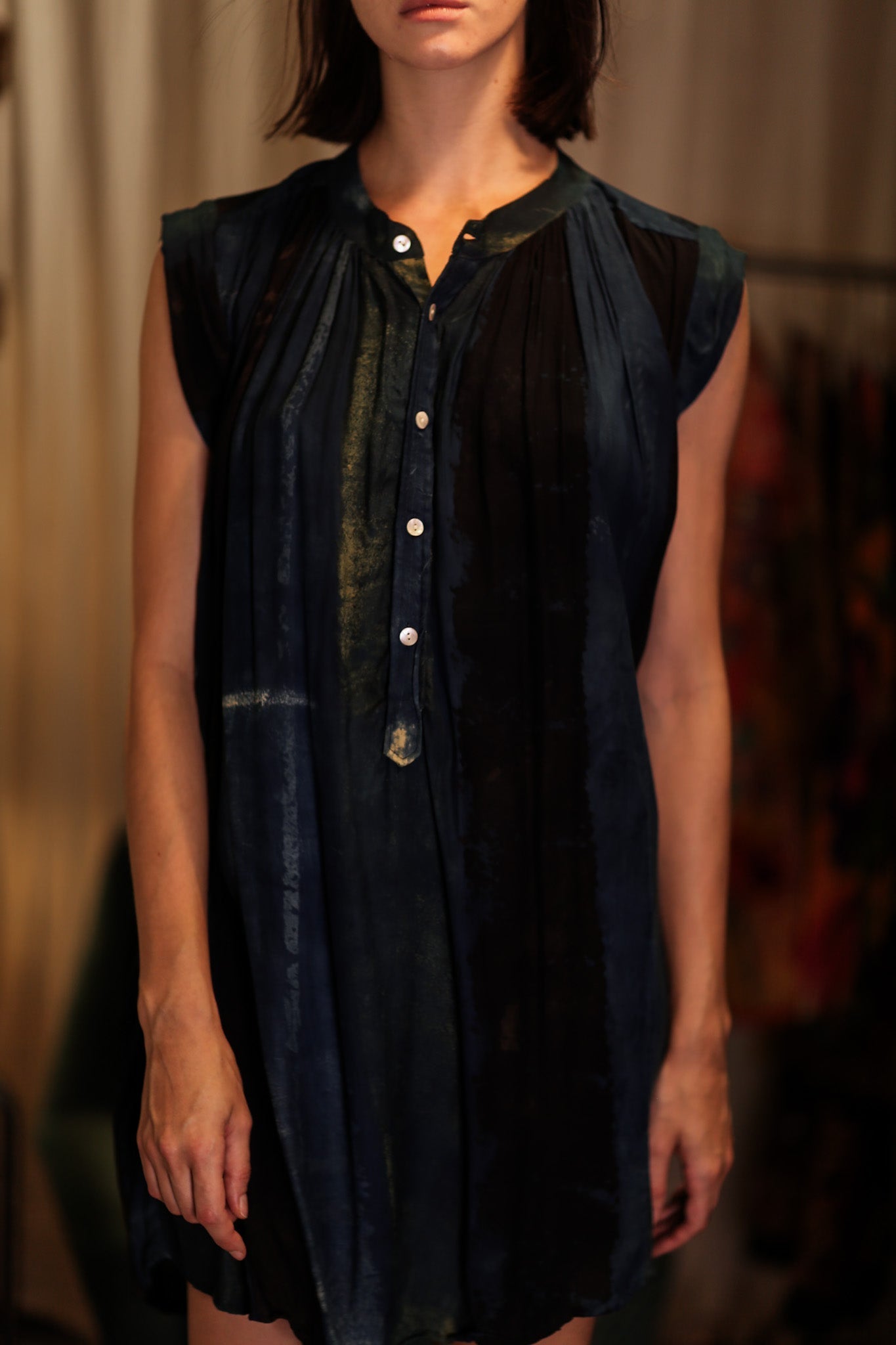 MARY SILK DRESS BLUE STRIPE - MOMO STUDIO BERLIN - Berlin Concept Store - sustainable & ethical fashion