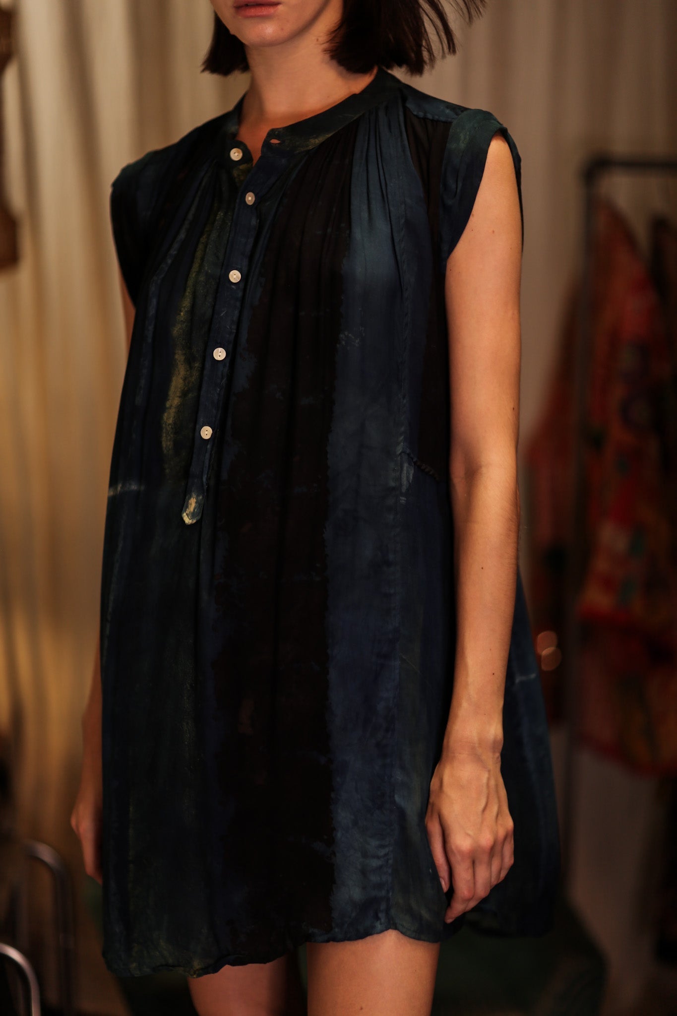 MARY SILK DRESS BLUE STRIPE - MOMO STUDIO BERLIN - Berlin Concept Store - sustainable & ethical fashion