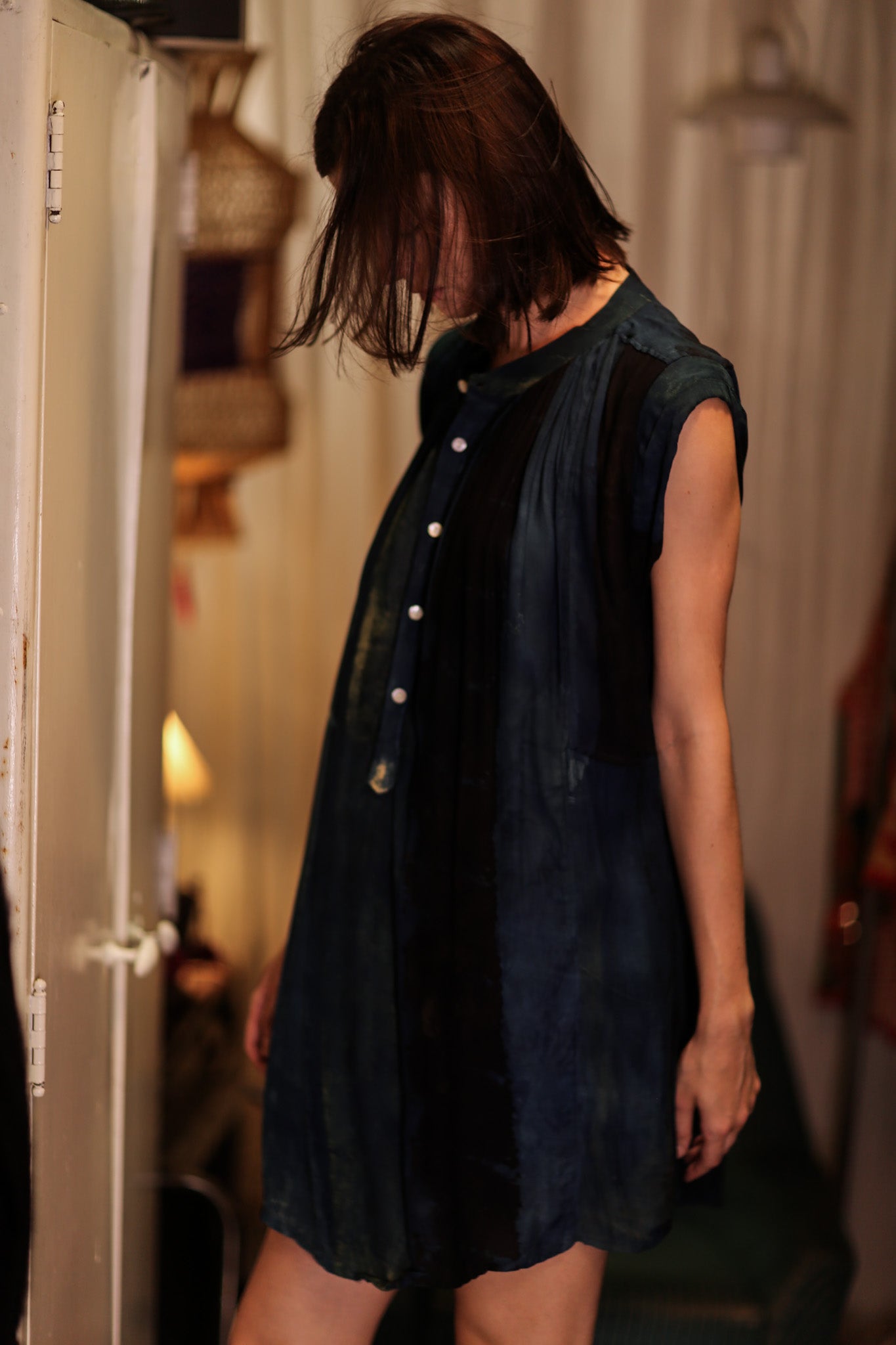 MARY SILK DRESS BLUE STRIPE - MOMO STUDIO BERLIN - Berlin Concept Store - sustainable & ethical fashion