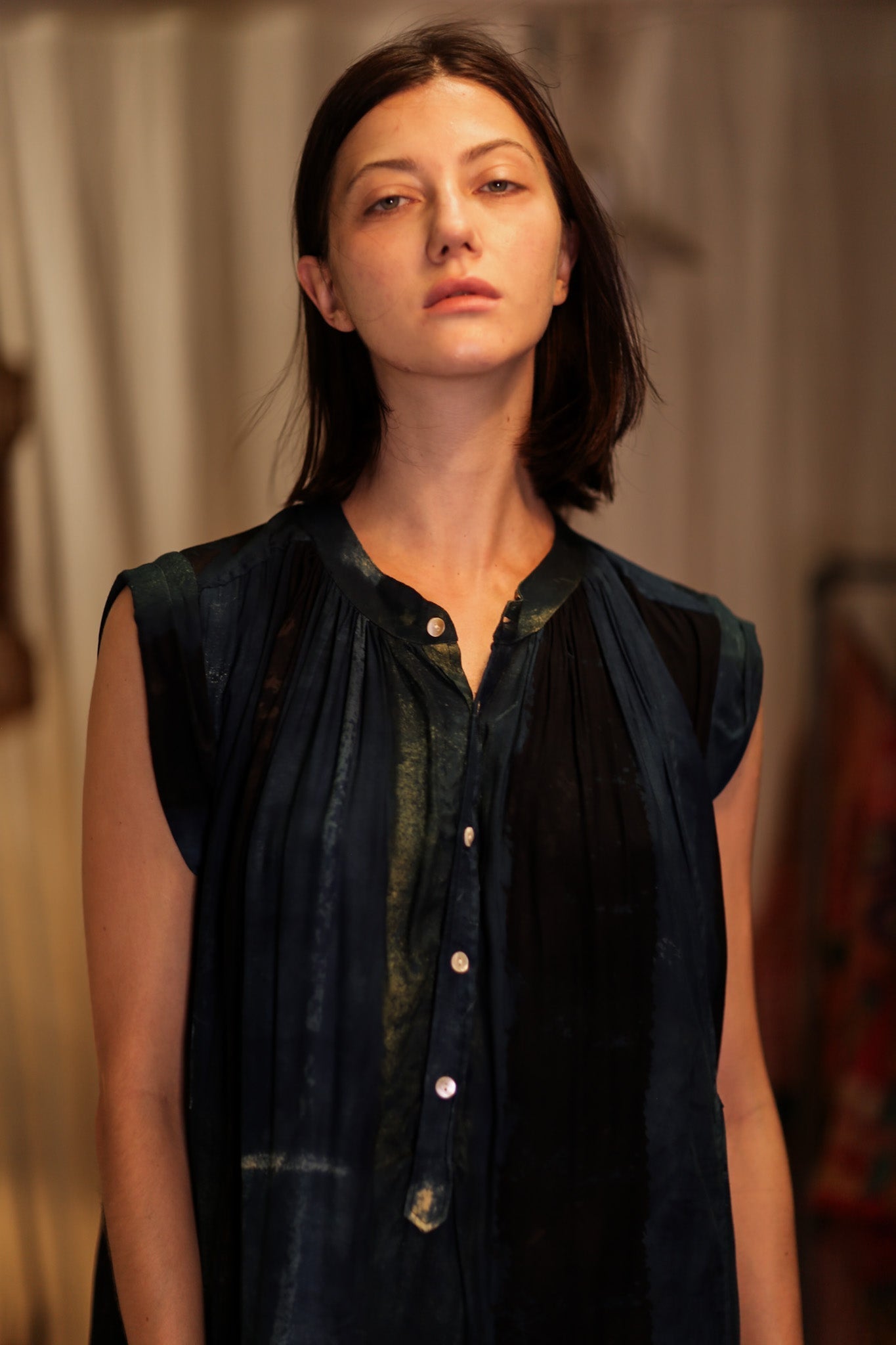 MARY SILK DRESS BLUE STRIPE - MOMO STUDIO BERLIN - Berlin Concept Store - sustainable & ethical fashion