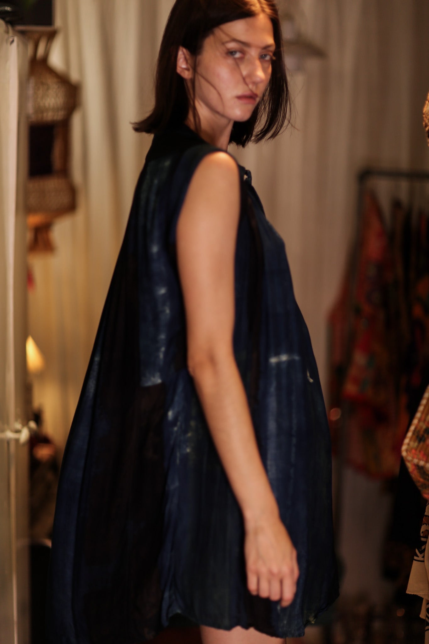MARY SILK DRESS BLUE STRIPE - MOMO STUDIO BERLIN - Berlin Concept Store - sustainable & ethical fashion
