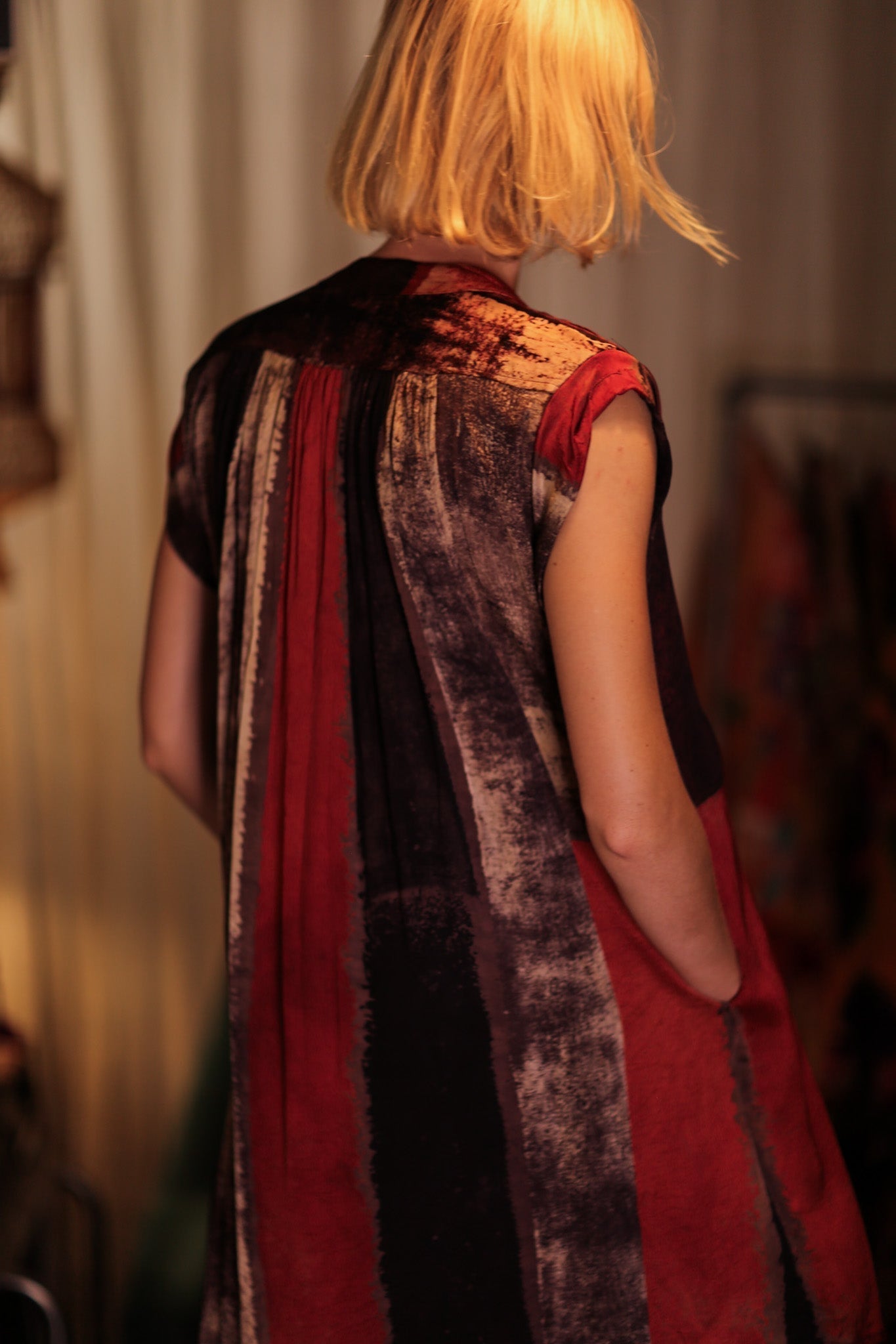 MARY SILK DRESS RED STRIPE - MOMO STUDIO BERLIN - Berlin Concept Store - sustainable & ethical fashion