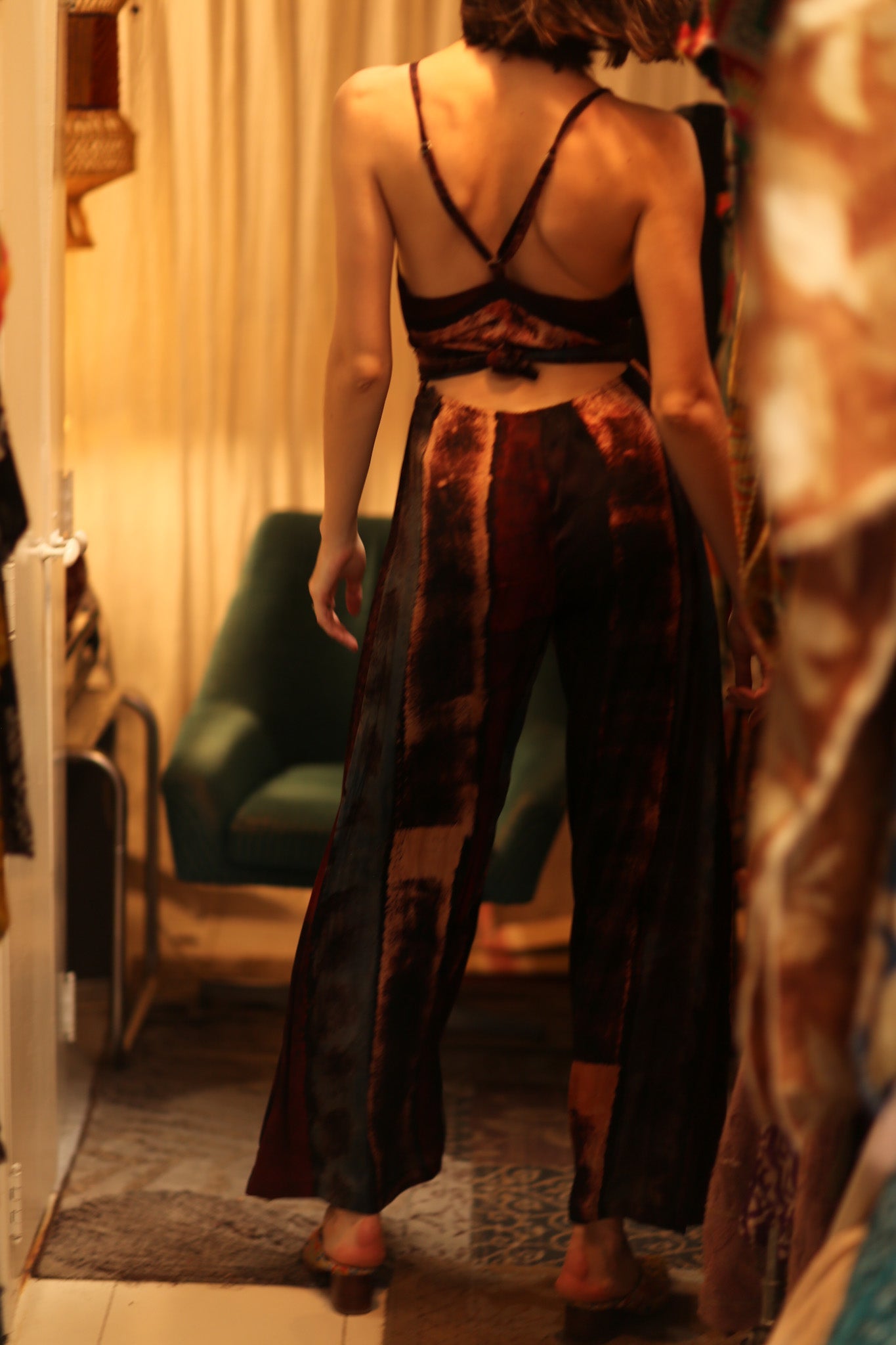 NEIS SILK JUMPSUIT RED STRIPE - MOMO STUDIO BERLIN - Berlin Concept Store - sustainable & ethical fashion