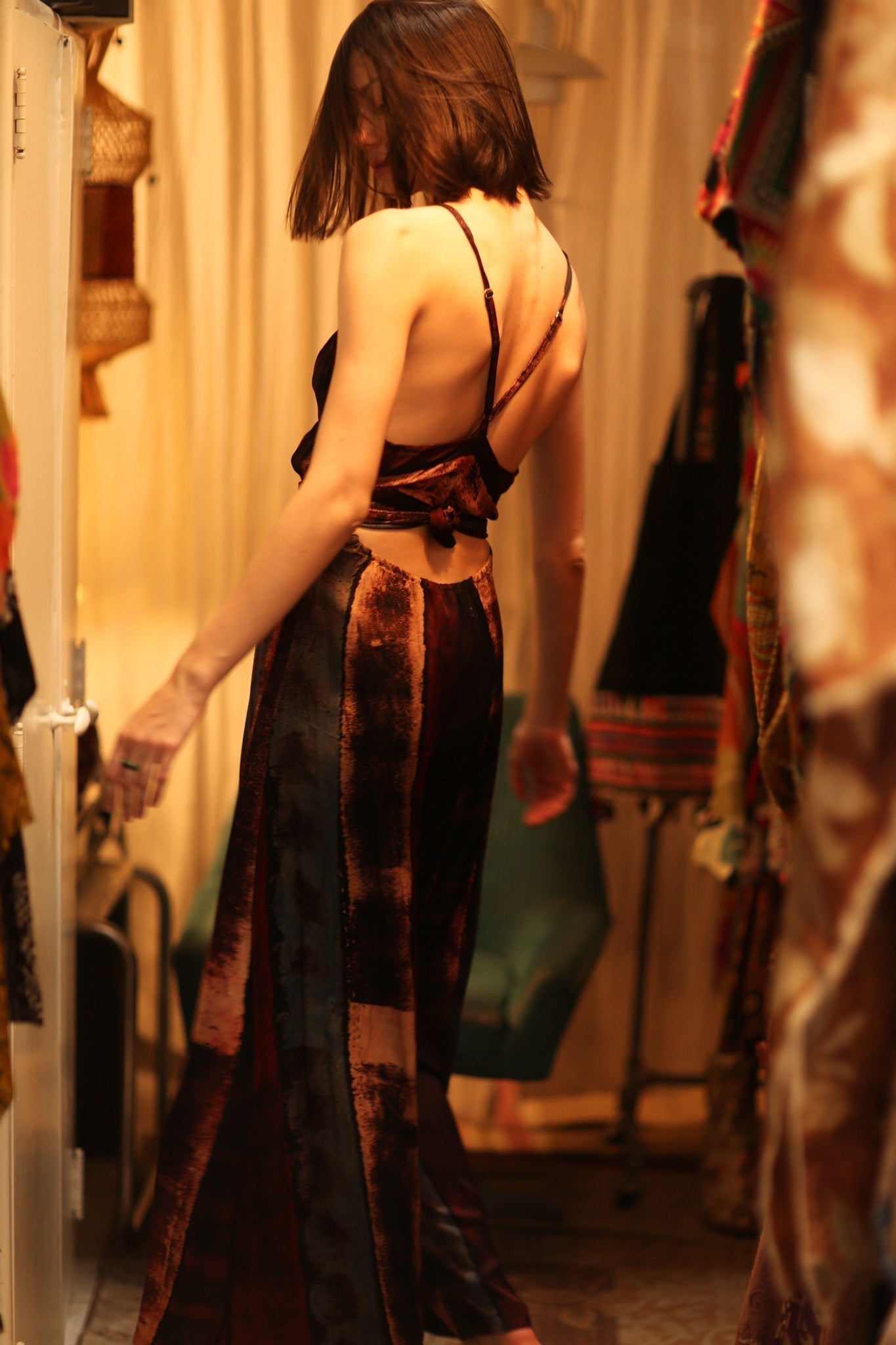 NEIS SILK JUMPSUIT RED STRIPE - MOMO STUDIO BERLIN - Berlin Concept Store - sustainable & ethical fashion