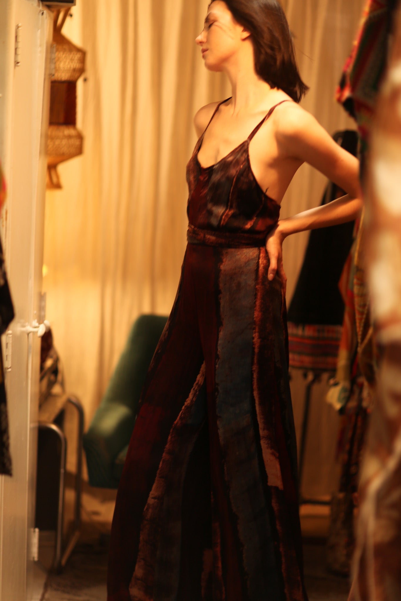 NEIS SILK JUMPSUIT RED STRIPE - MOMO STUDIO BERLIN - Berlin Concept Store - sustainable & ethical fashion