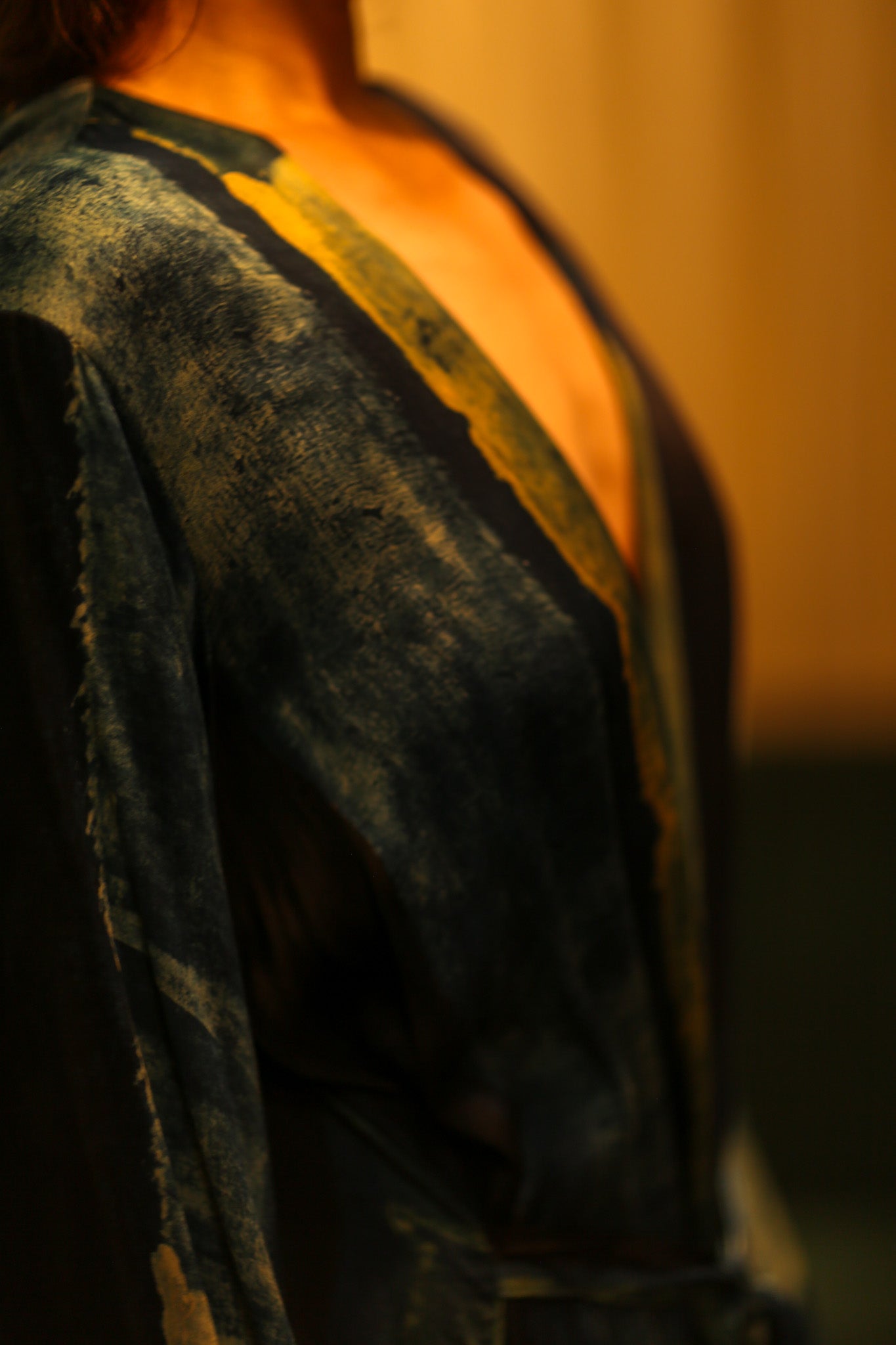 PINA SILK KIMONO BLUE STRIPE - MOMO STUDIO BERLIN - Berlin Concept Store - sustainable & ethical fashion