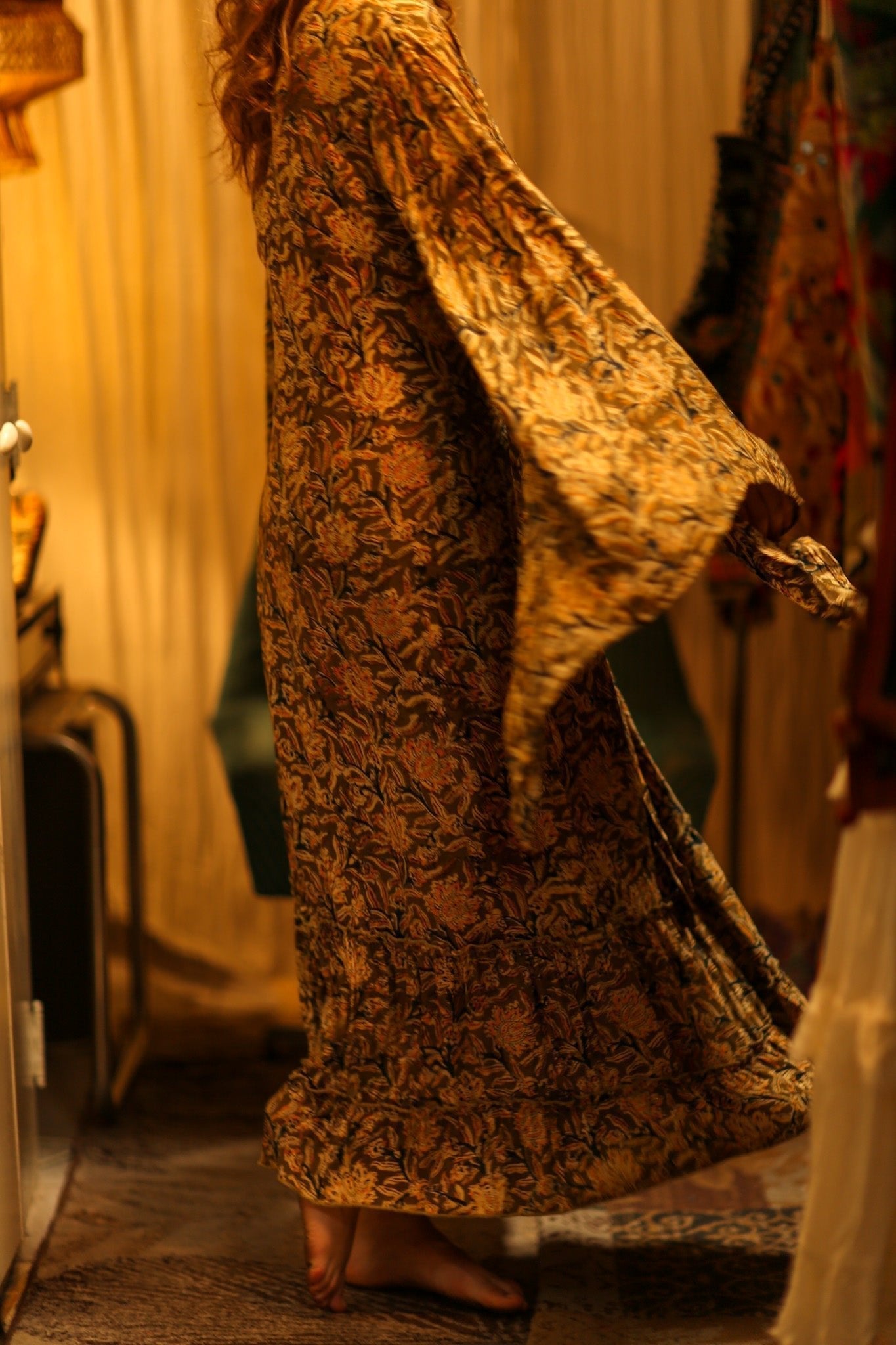 PINA SILK KIMONO CARNIVORE GREEN - MOMO STUDIO BERLIN - Berlin Concept Store - sustainable & ethical fashion