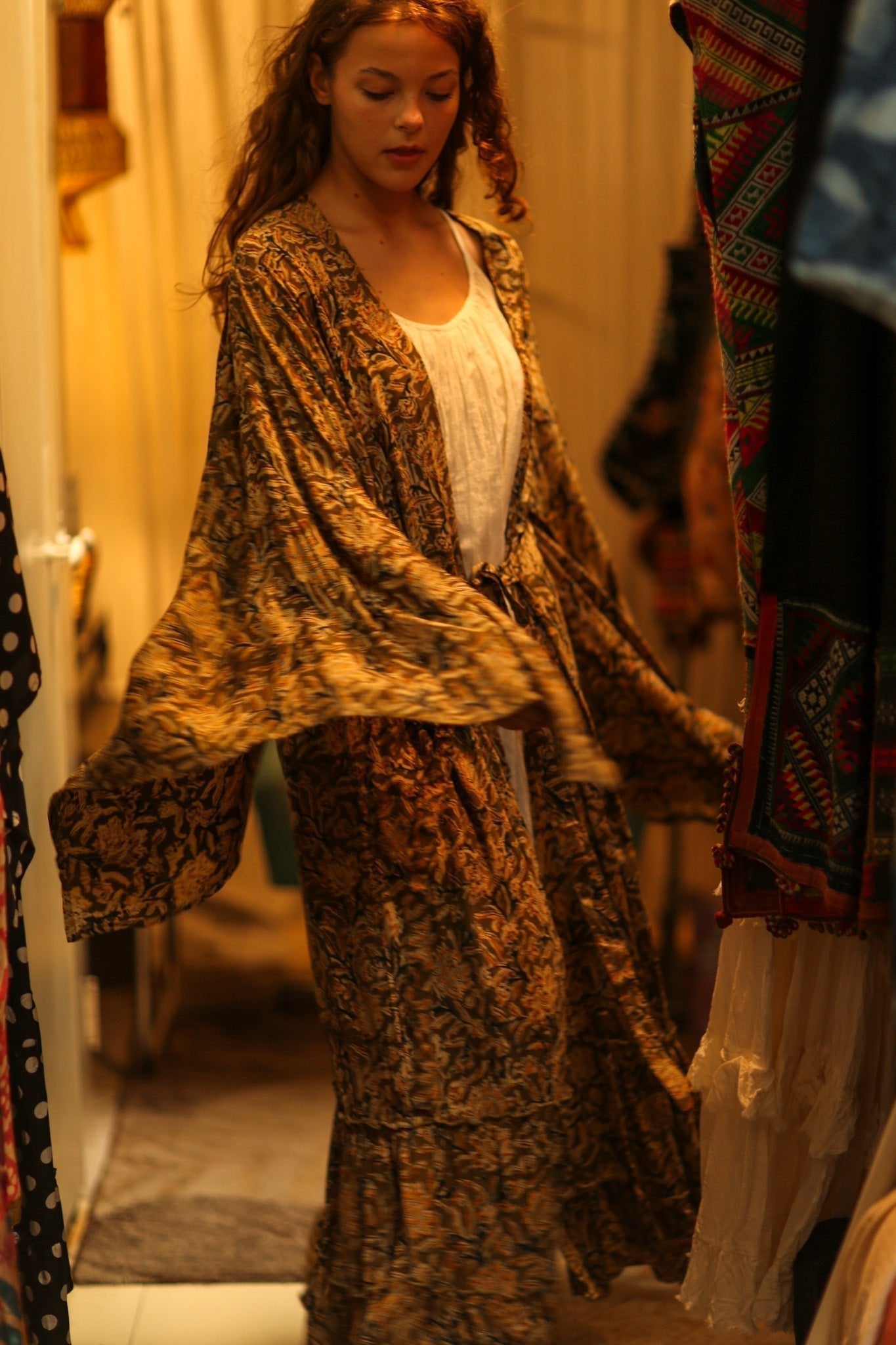 PINA SILK KIMONO CARNIVORE GREEN - MOMO STUDIO BERLIN - Berlin Concept Store - sustainable & ethical fashion