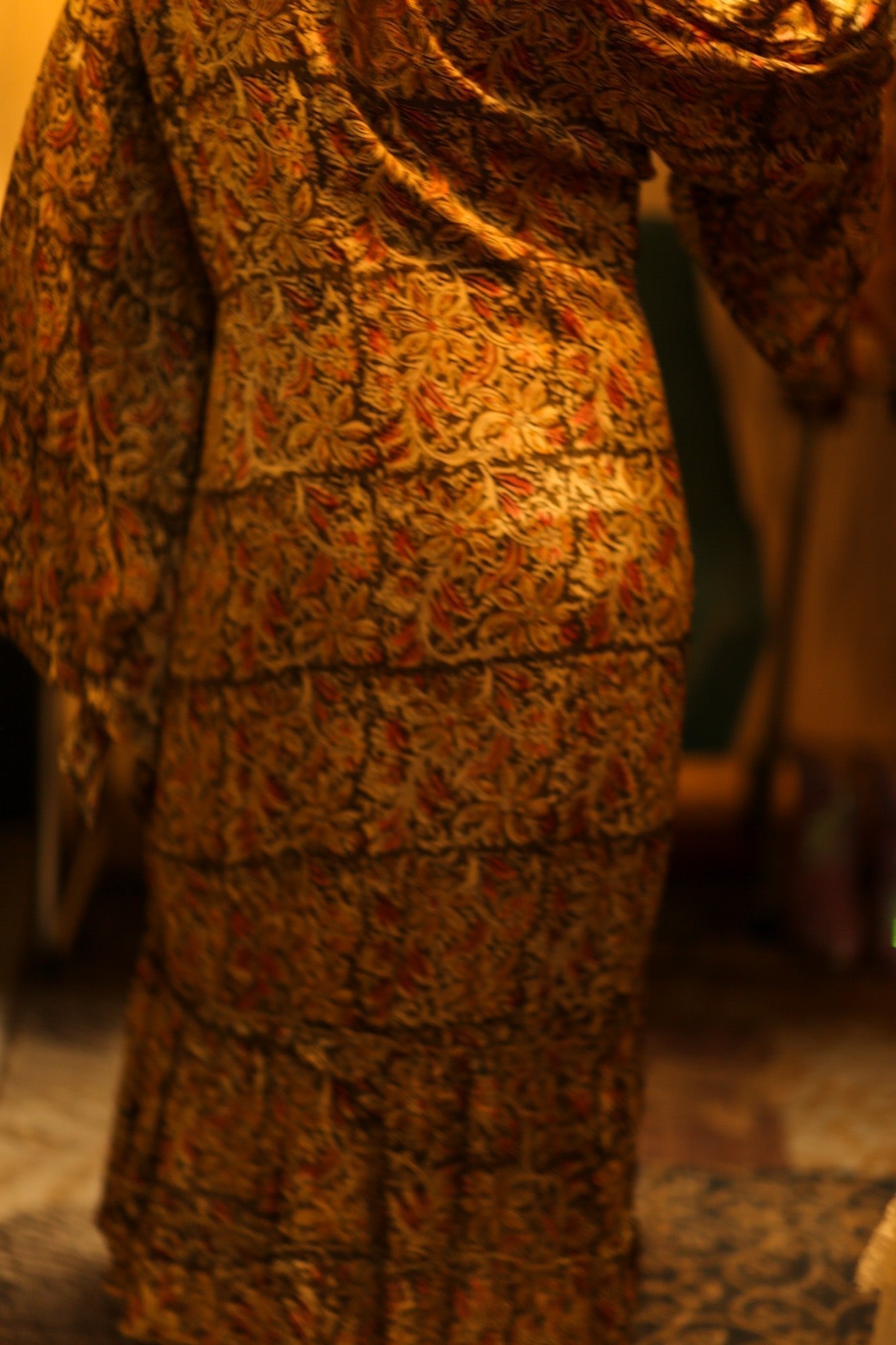 PINA SILK KIMONO GARDEN OLIVE GREEN - MOMO STUDIO BERLIN - Berlin Concept Store - sustainable & ethical fashion
