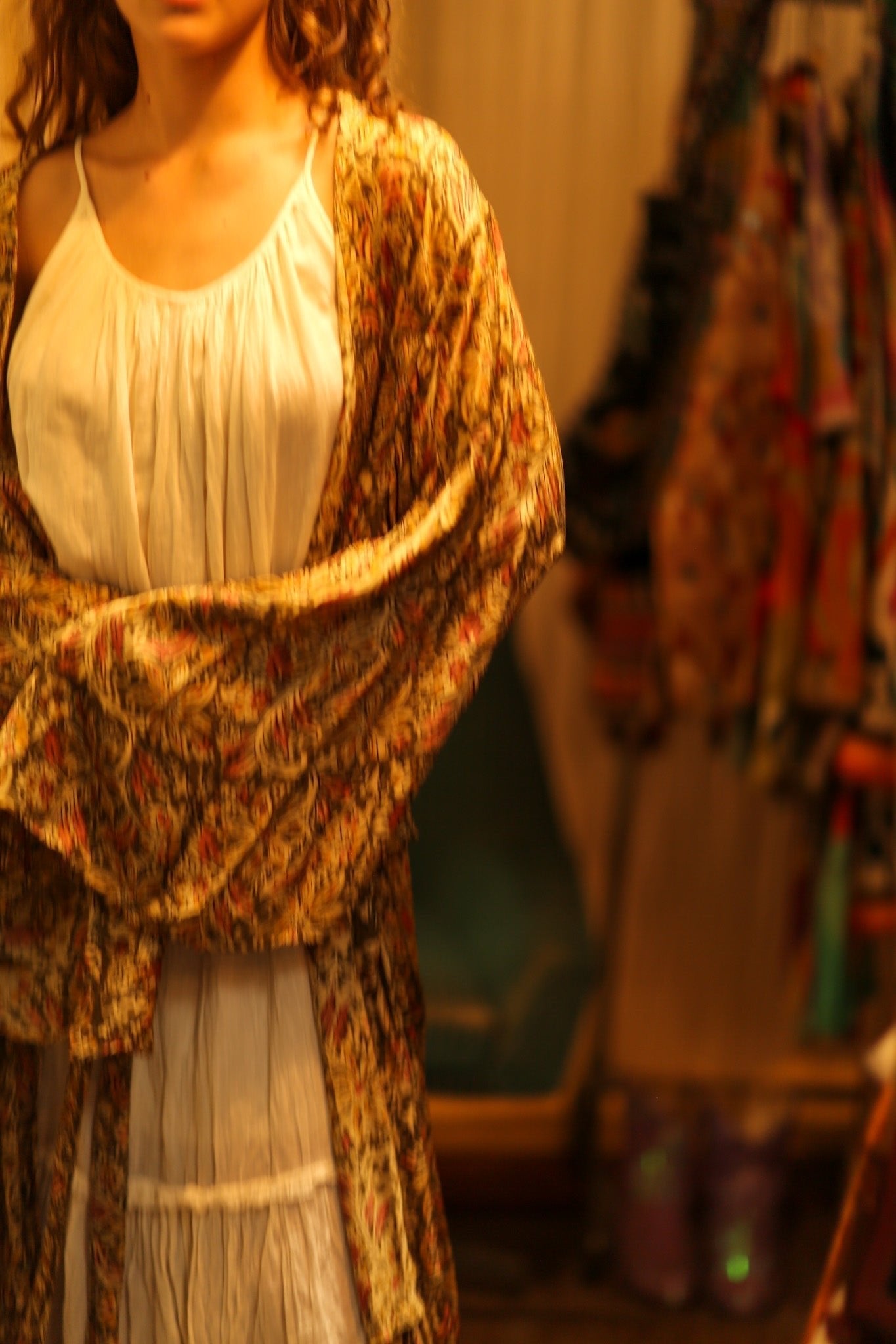 PINA SILK KIMONO GARDEN OLIVE GREEN - MOMO STUDIO BERLIN - Berlin Concept Store - sustainable & ethical fashion