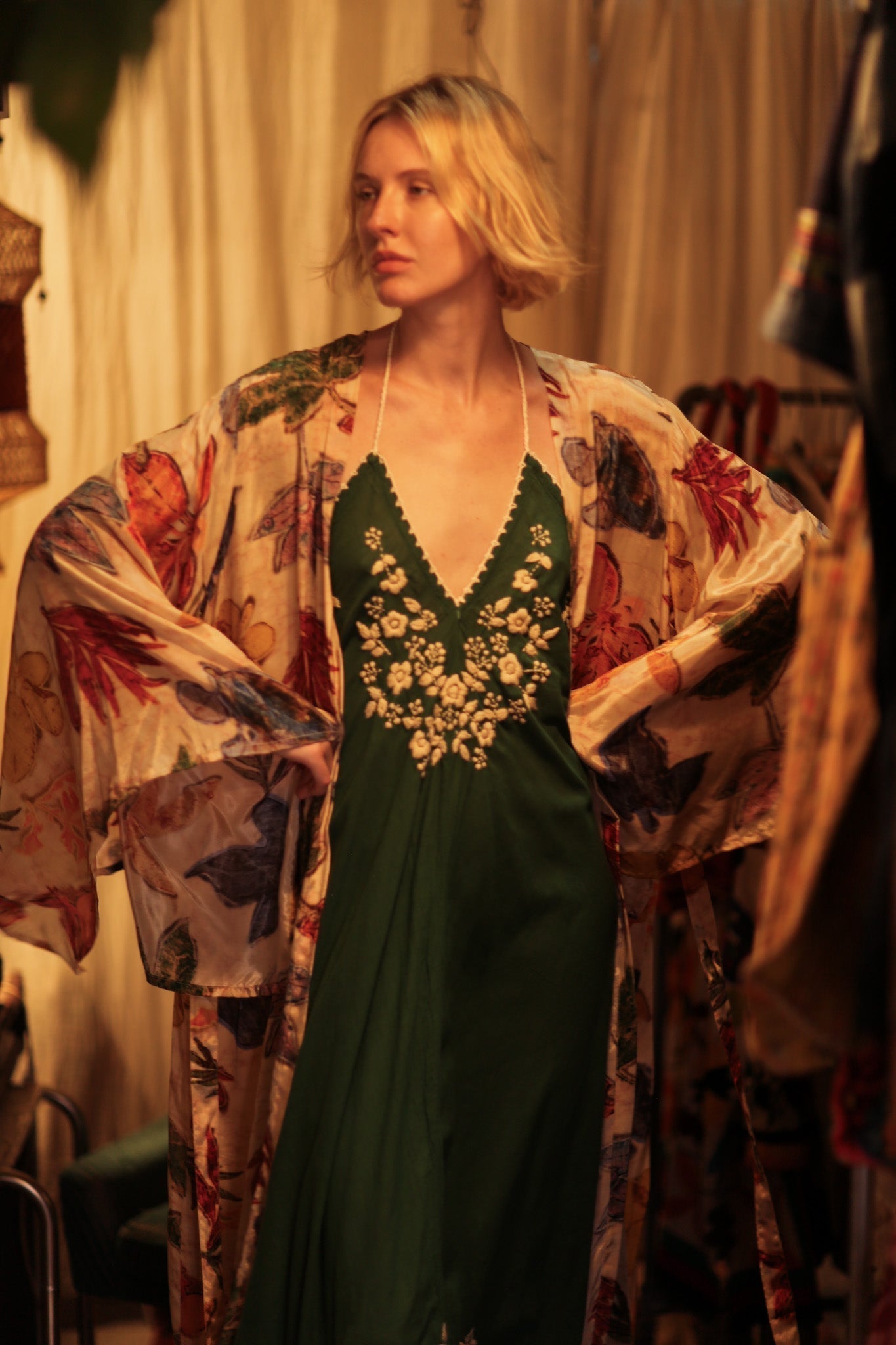 PINA SILK KIMONO PRESSED FLOWERS - MOMO STUDIO BERLIN - Berlin Concept Store - sustainable & ethical fashion