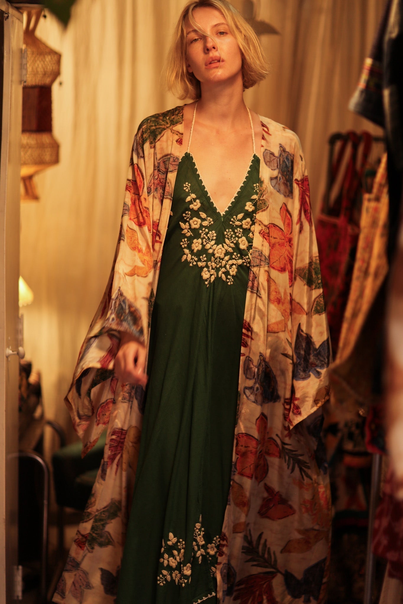 PINA SILK KIMONO PRESSED FLOWERS - MOMO STUDIO BERLIN - Berlin Concept Store - sustainable & ethical fashion