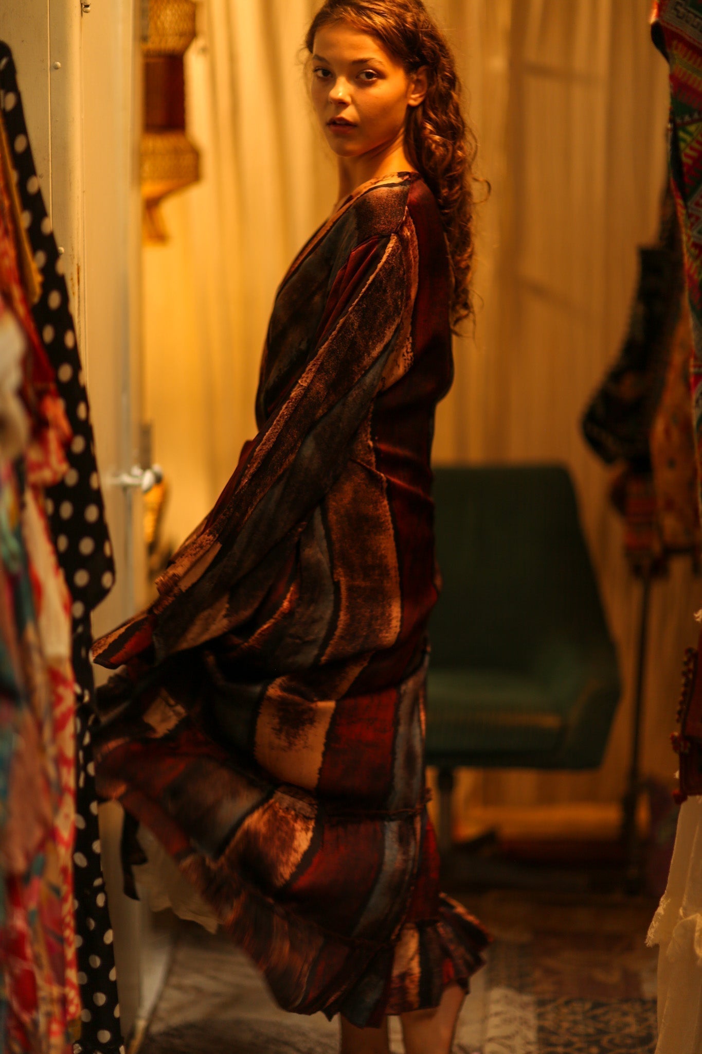 PINA SILK KIMONO RED STRIPE - MOMO STUDIO BERLIN - Berlin Concept Store - sustainable & ethical fashion