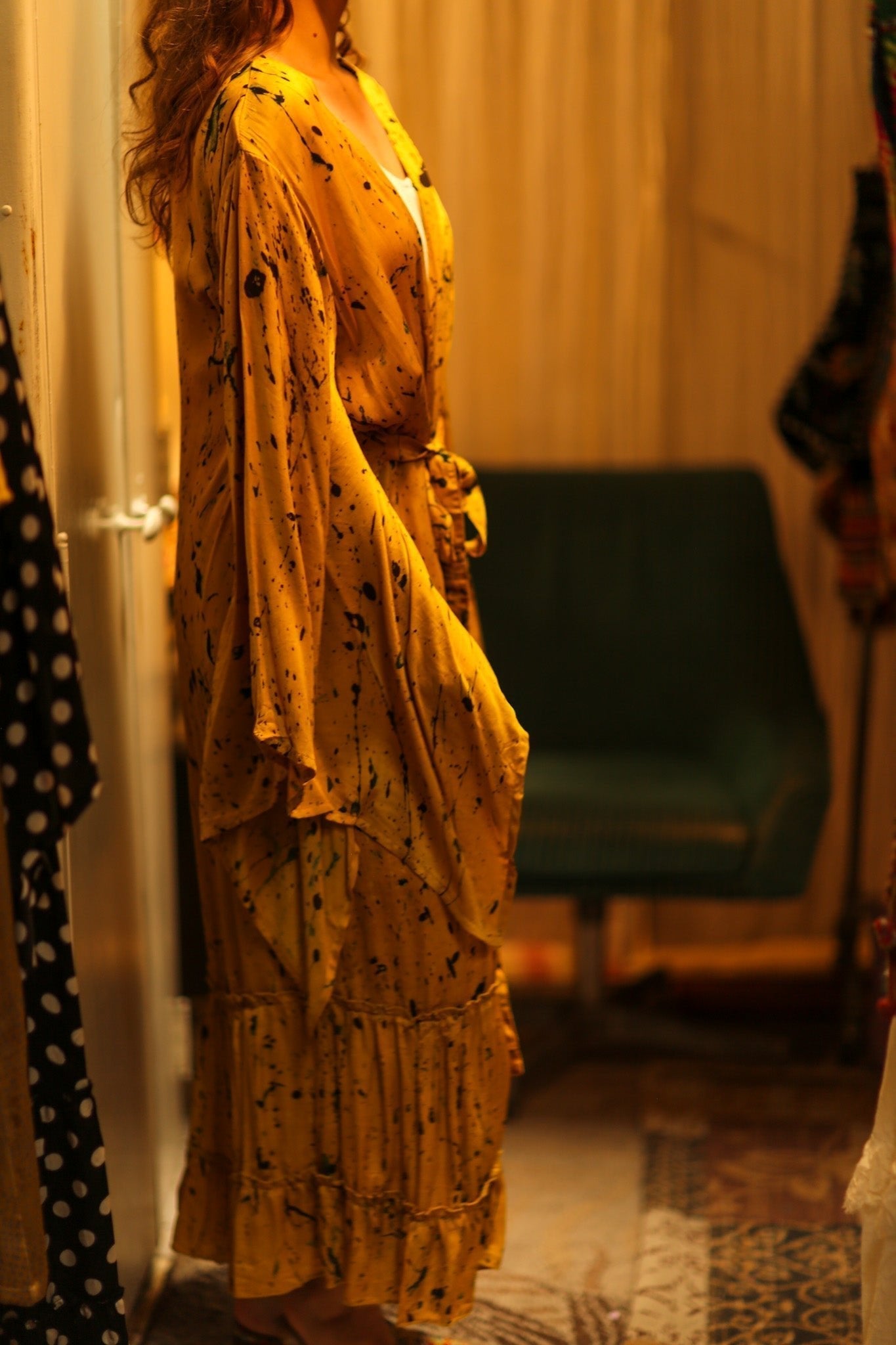 PINA SILK KIMONO YELLOW POLLOCK - MOMO STUDIO BERLIN - Berlin Concept Store - sustainable & ethical fashion