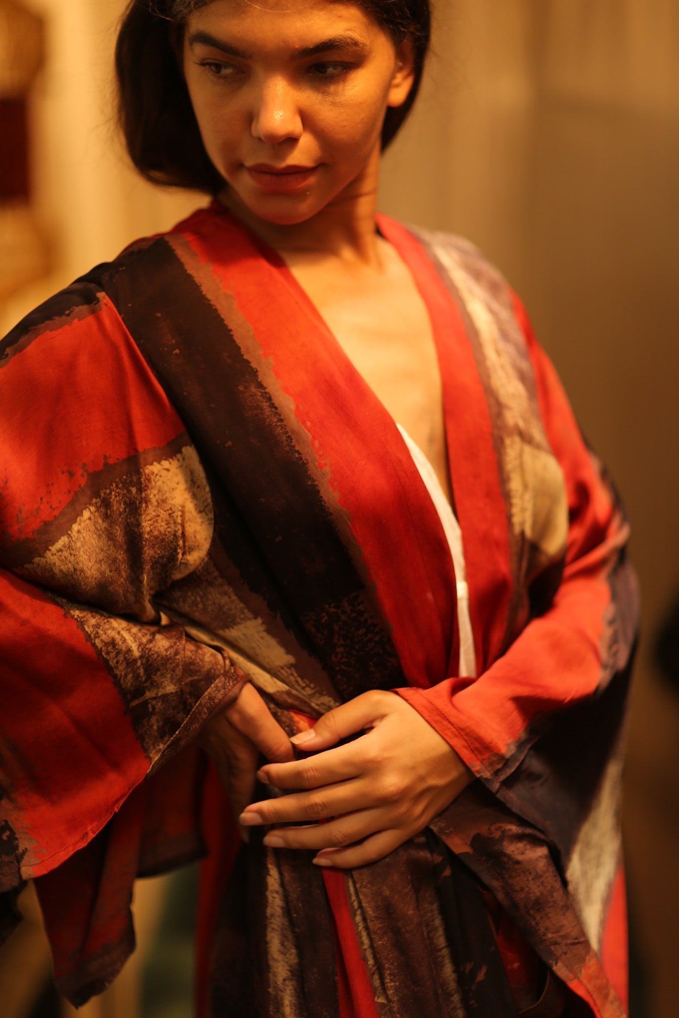 PINA XL SILK KIMONO POPPY RED - MOMO STUDIO BERLIN - Berlin Concept Store - sustainable & ethical fashion
