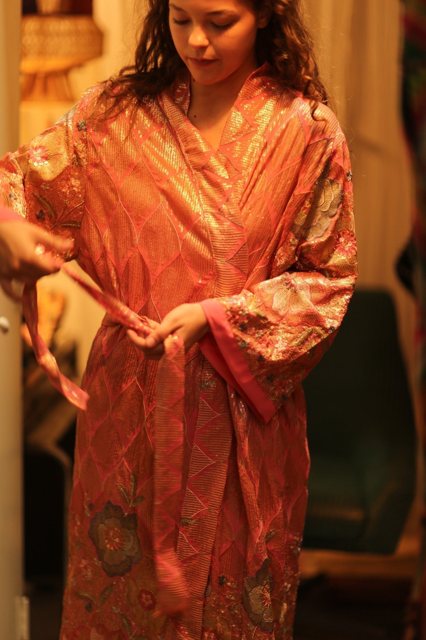 PINK SEQUIN KIMONO ARABELLA - MOMO STUDIO BERLIN - Berlin Concept Store - sustainable & ethical fashion