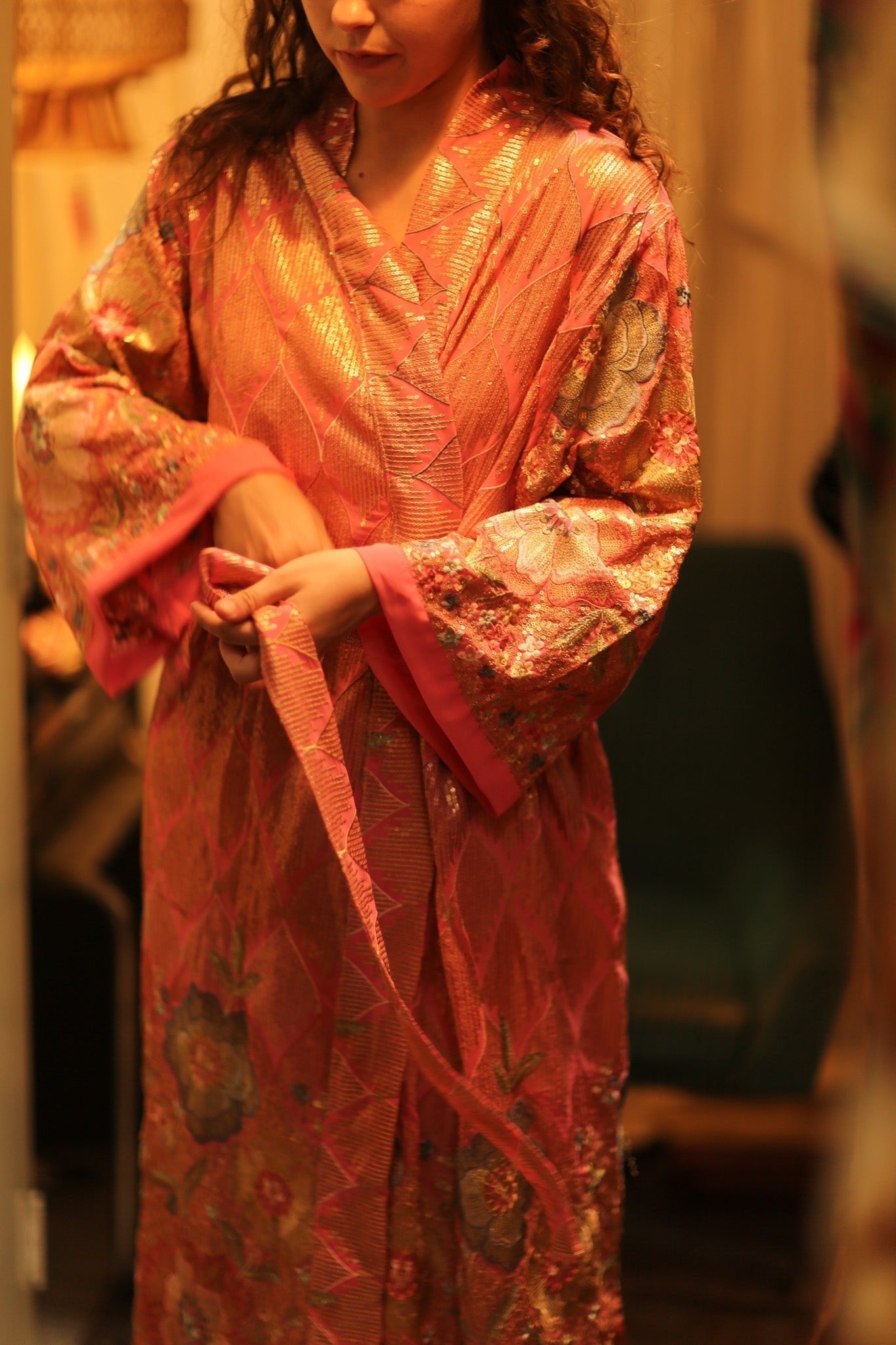 PINK SEQUIN KIMONO ARABELLA - MOMO STUDIO BERLIN - Berlin Concept Store - sustainable & ethical fashion