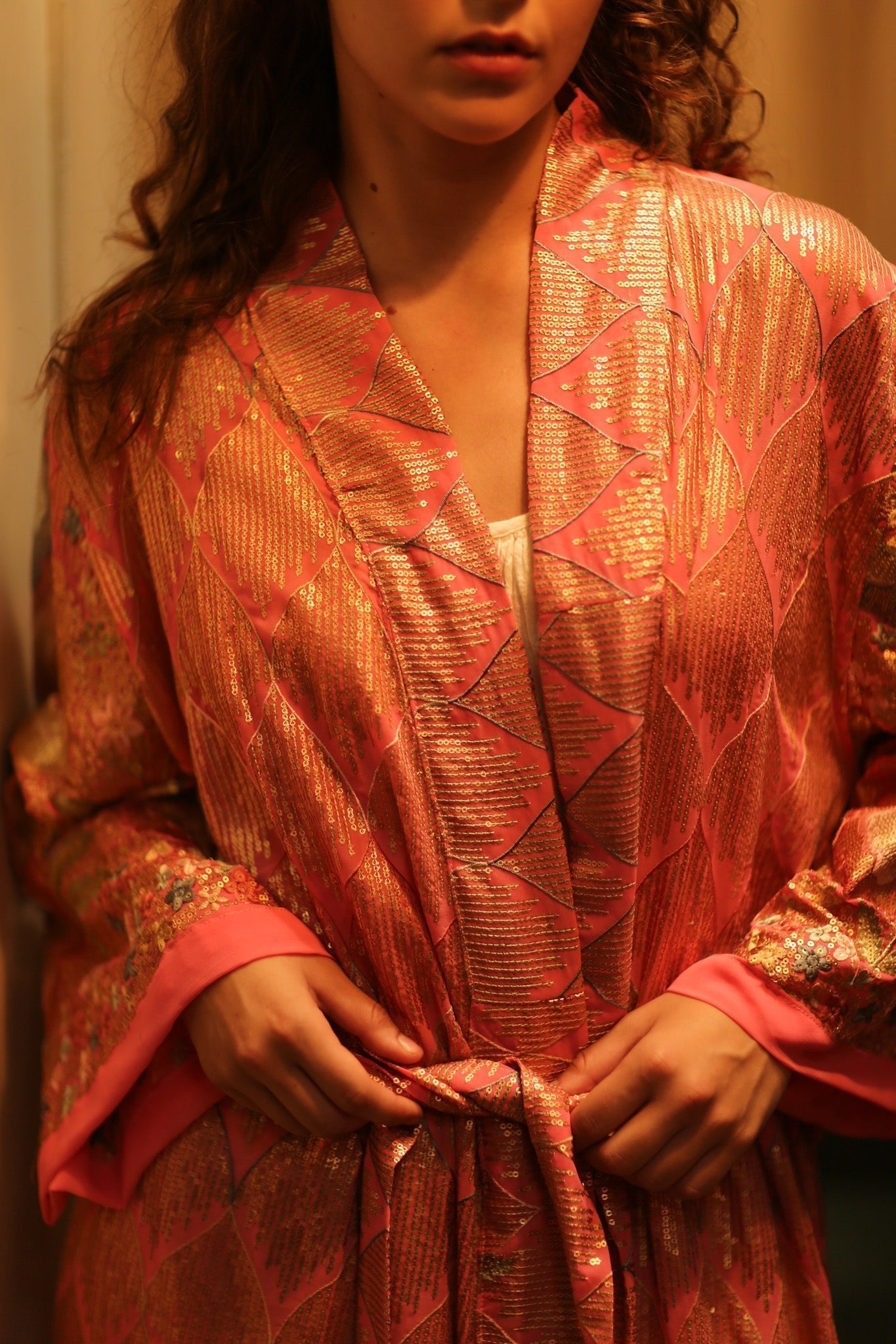 PINK SEQUIN KIMONO ARABELLA - MOMO STUDIO BERLIN - Berlin Concept Store - sustainable & ethical fashion