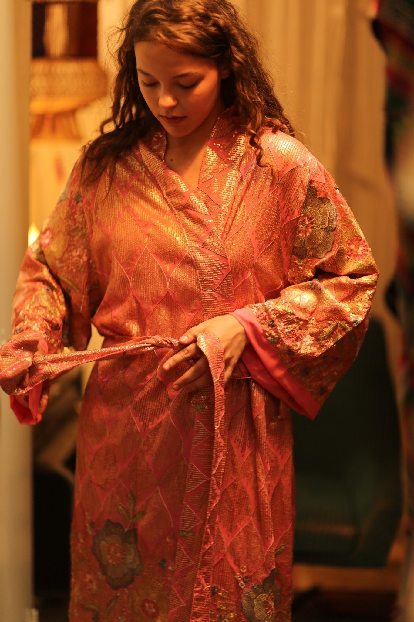PINK SEQUIN KIMONO ARABELLA - MOMO STUDIO BERLIN - Berlin Concept Store - sustainable & ethical fashion