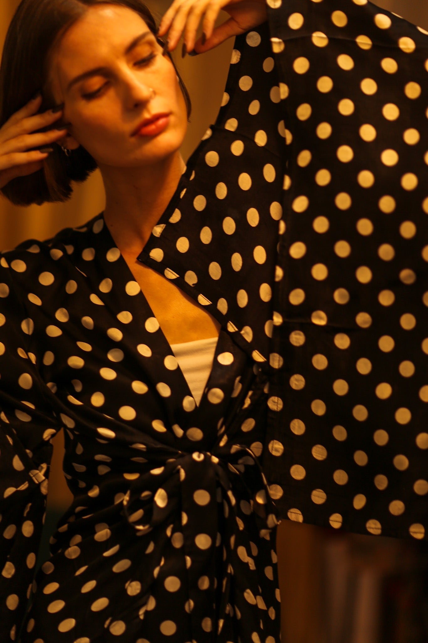 POLKA DOT XXL WING KIMONO JINU - MOMO STUDIO BERLIN - Berlin Concept Store - sustainable & ethical fashion