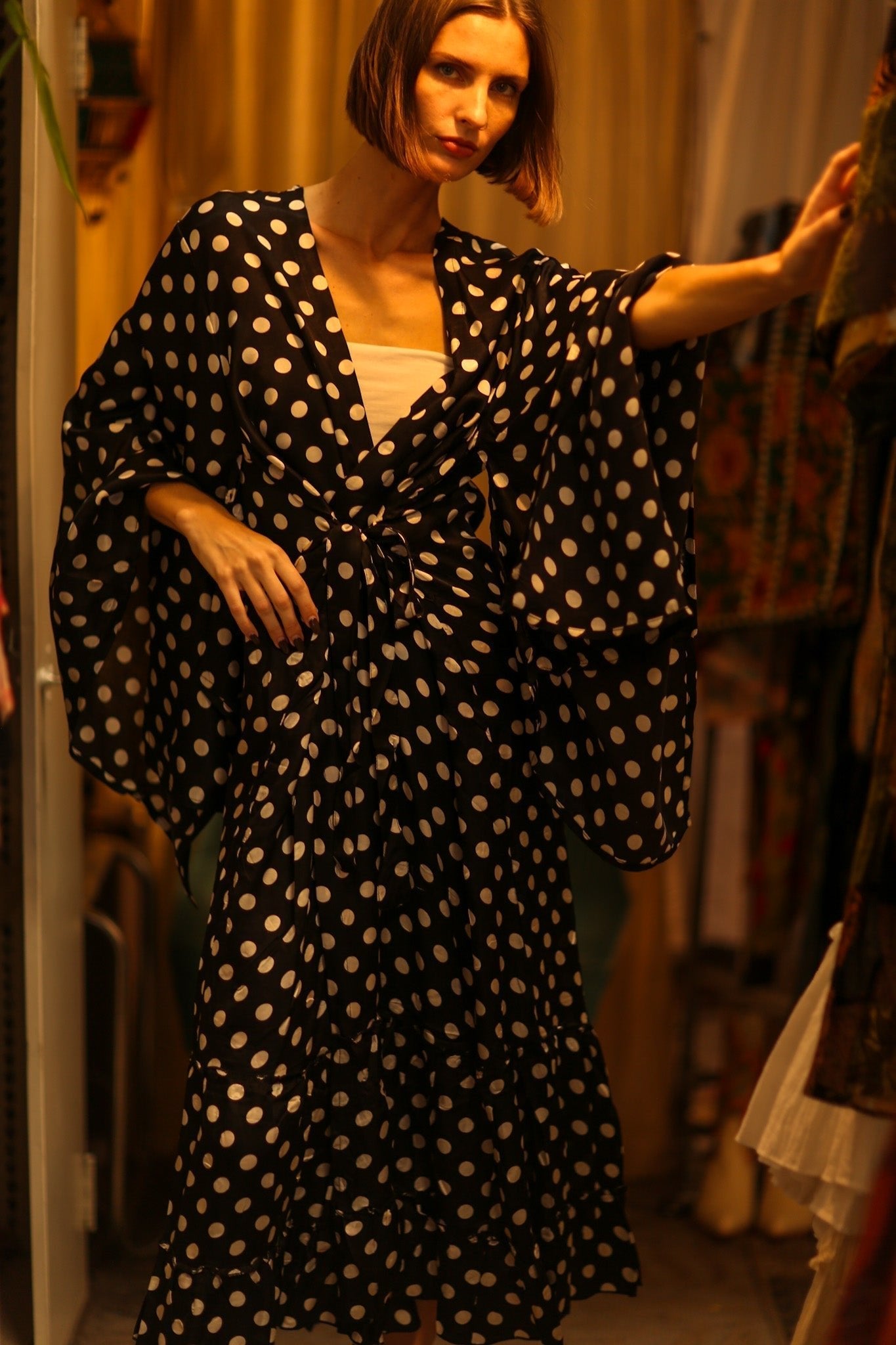 POLKA DOT XXL WING KIMONO JINU - MOMO STUDIO BERLIN - Berlin Concept Store - sustainable & ethical fashion