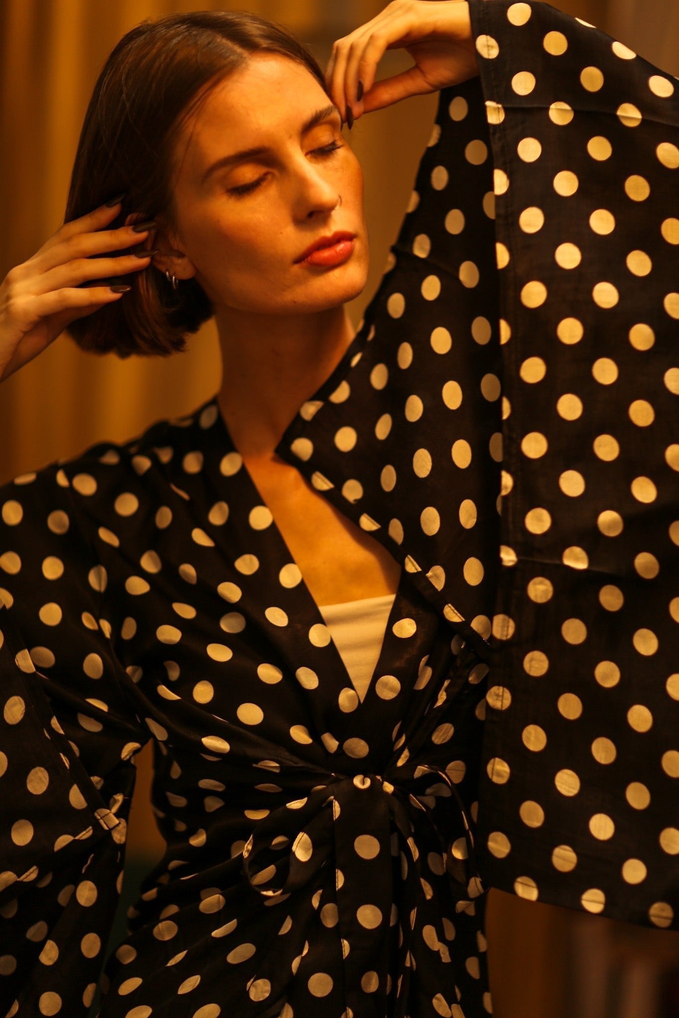 POLKA DOT XXL WING KIMONO JINU - MOMO STUDIO BERLIN - Berlin Concept Store - sustainable & ethical fashion