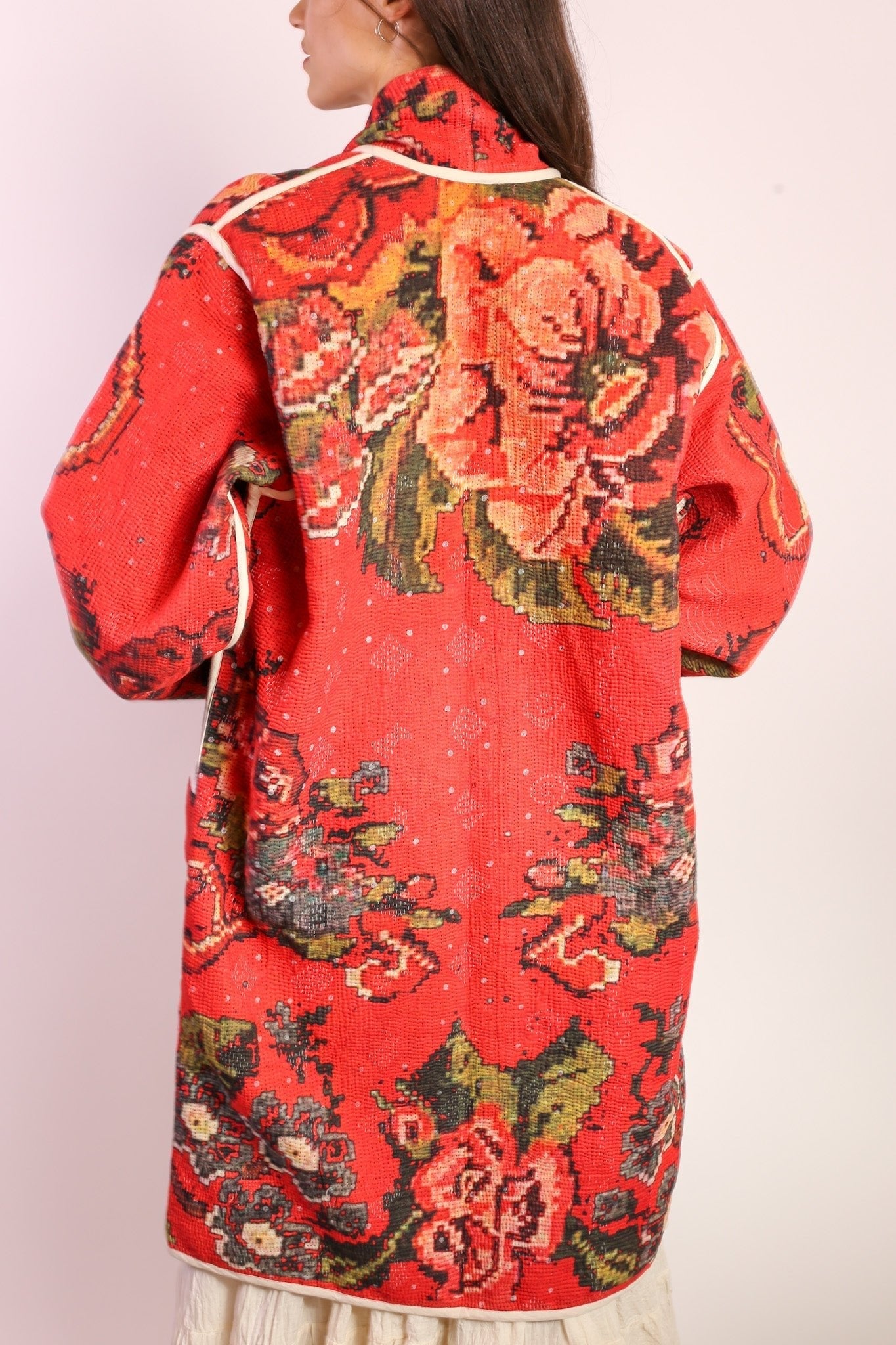 RED KANTHA JACKET COAT IMRA - MOMO STUDIO BERLIN - Berlin Concept Store - sustainable & ethical fashion