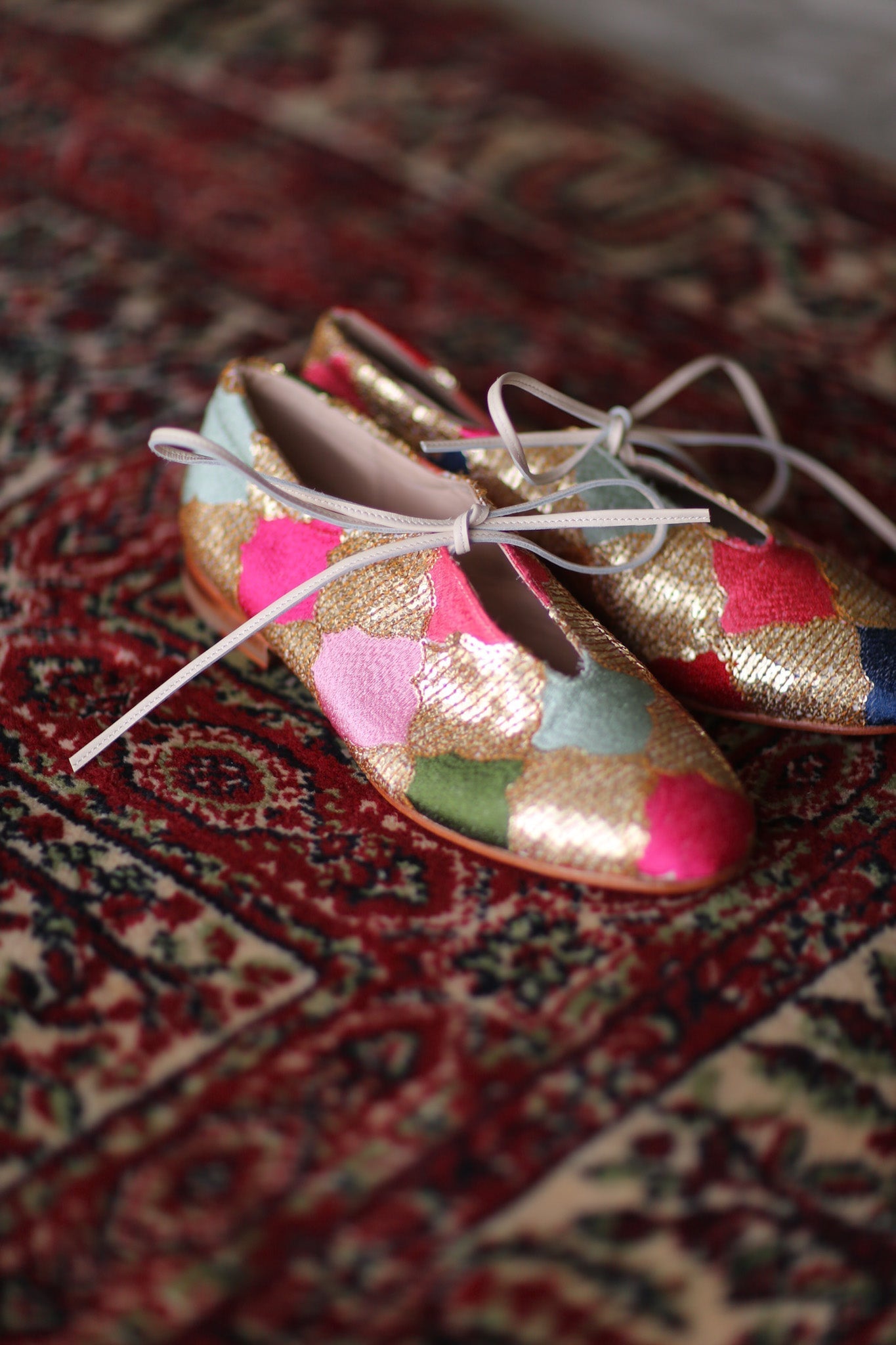 SEQUIN EMBROIDERED BALLET FLATS NOVA - MOMO STUDIO BERLIN - Berlin Concept Store - sustainable & ethical fashion