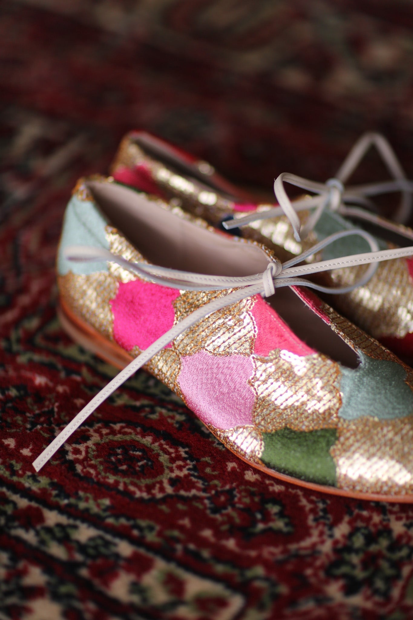 SEQUIN EMBROIDERED BALLET FLATS NOVA - MOMO STUDIO BERLIN - Berlin Concept Store - sustainable & ethical fashion