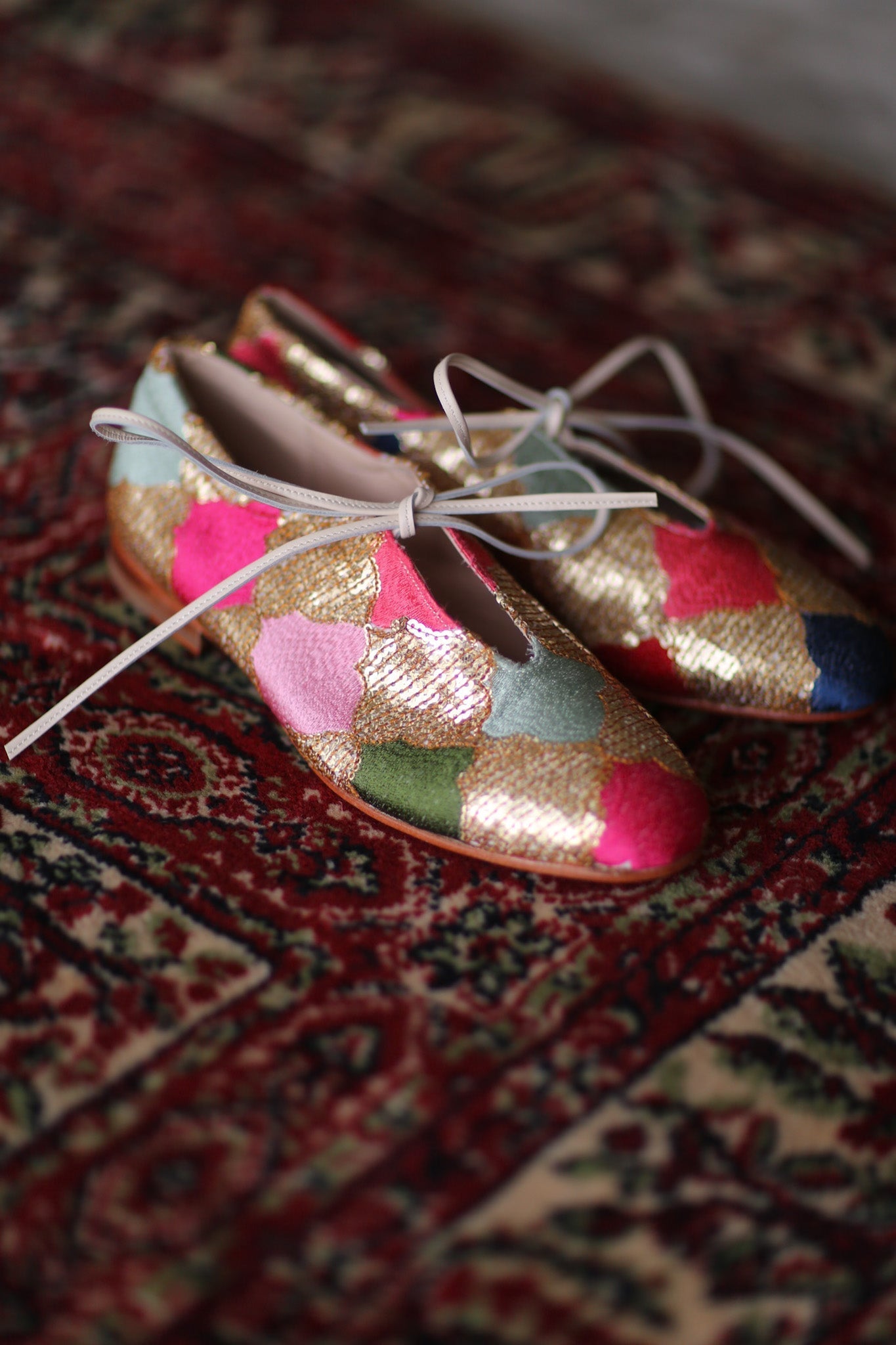 SEQUIN EMBROIDERED BALLET FLATS NOVA - MOMO STUDIO BERLIN - Berlin Concept Store - sustainable & ethical fashion