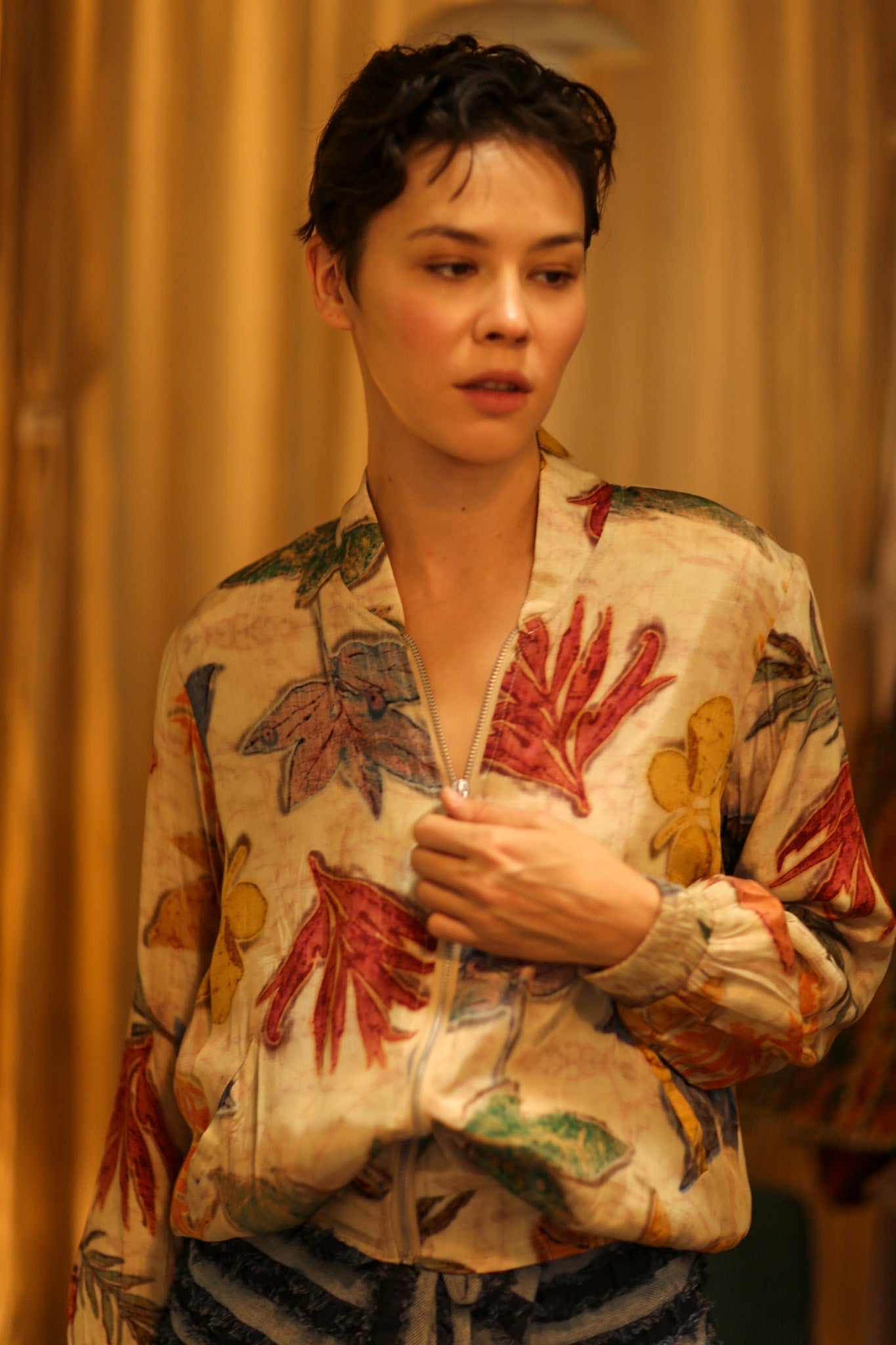 SILK BLOCK PRINT BOMBER JACKET ANCHA PRESSED FLOWERS - MOMO STUDIO BERLIN - Berlin Concept Store - sustainable & ethical fashion