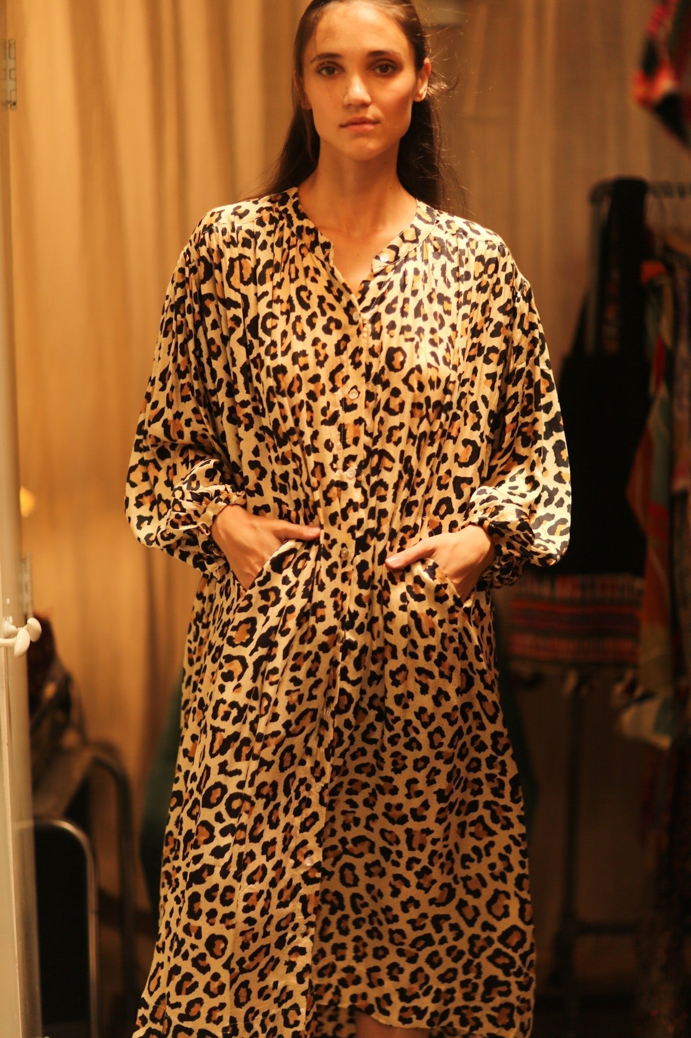 SILK DRESS ELIZABETH LEO PRINT - MOMO STUDIO BERLIN - Berlin Concept Store - sustainable & ethical fashion