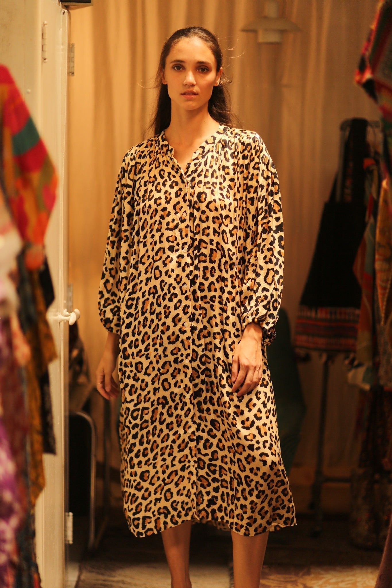 SILK DRESS ELIZABETH LEO PRINT - MOMO STUDIO BERLIN - Berlin Concept Store - sustainable & ethical fashion