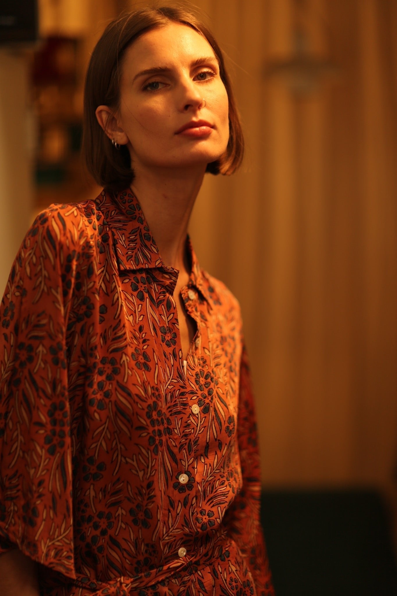 SILK DRESS FATOU HAND BLOCK PRINT - MOMO STUDIO BERLIN - Berlin Concept Store - sustainable & ethical fashion