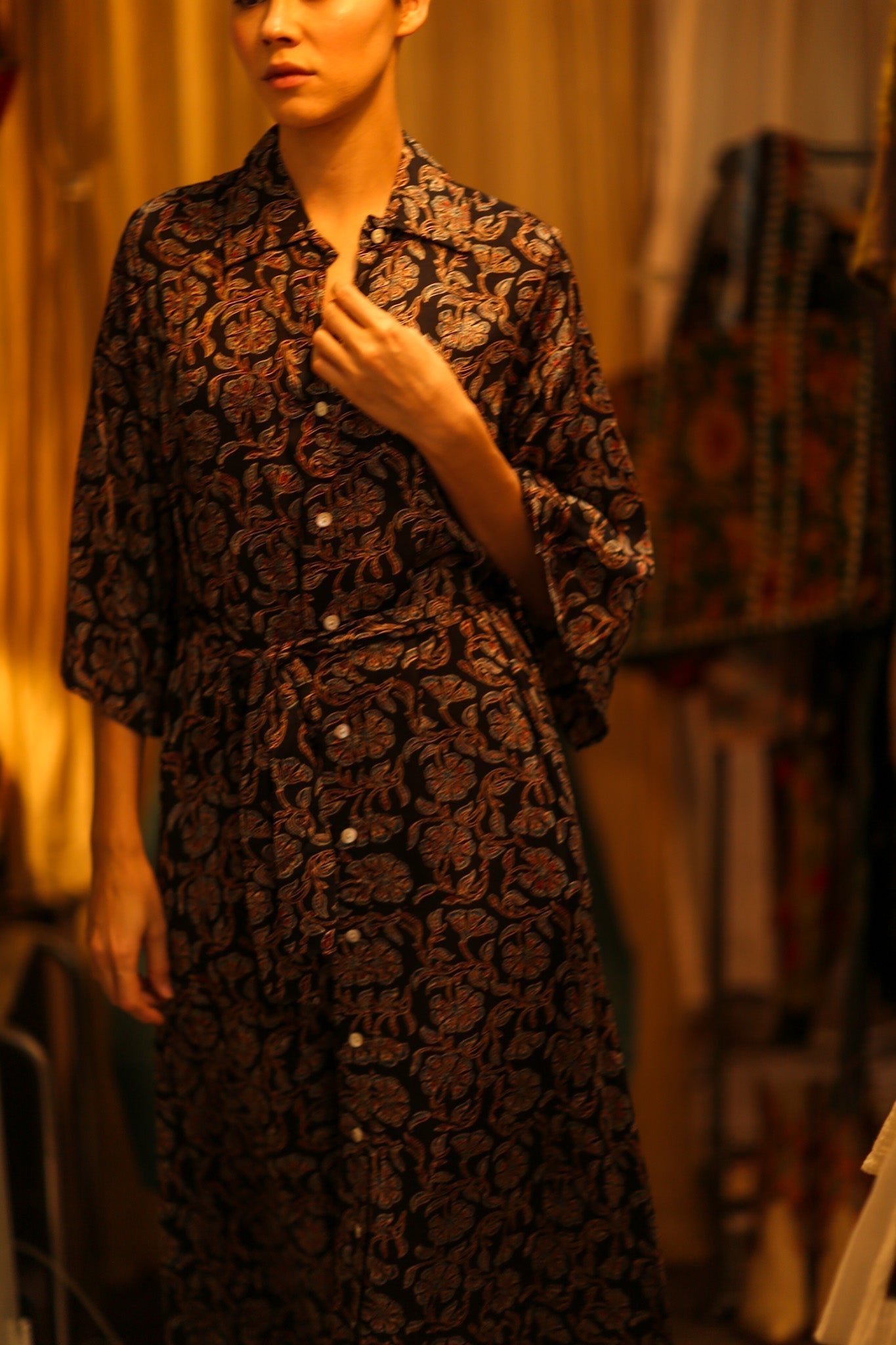 SILK DRESS HAND SELIN - MOMO STUDIO BERLIN - Berlin Concept Store - sustainable & ethical fashion