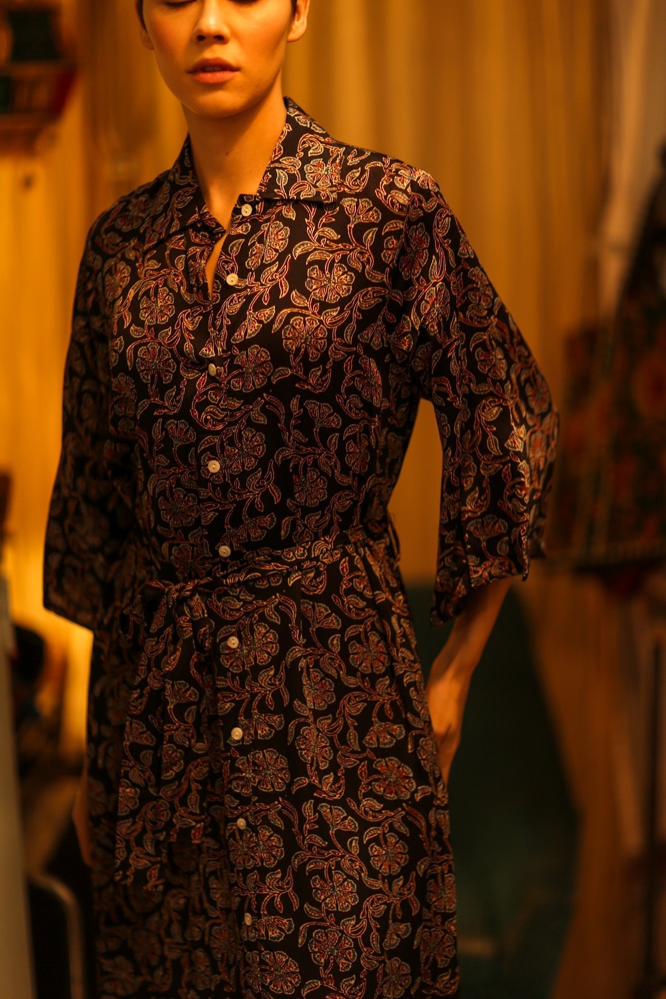 SILK DRESS HAND SELIN - MOMO STUDIO BERLIN - Berlin Concept Store - sustainable & ethical fashion