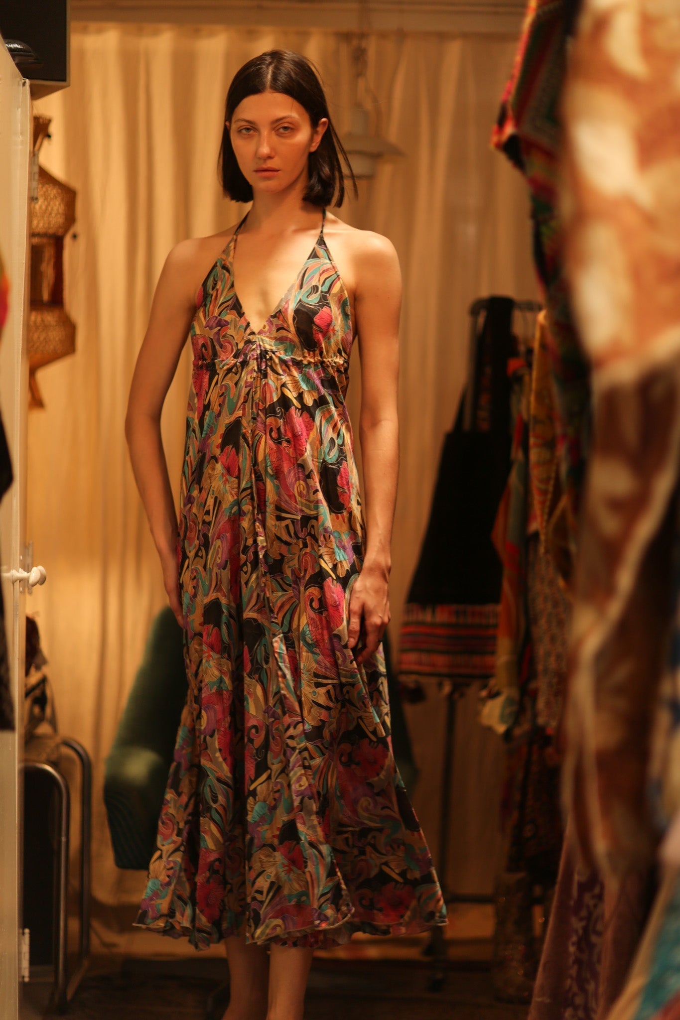 SILK DRESS HANNAH BLACK JUNGLE FEVER - MOMO STUDIO BERLIN - Berlin Concept Store - sustainable & ethical fashion