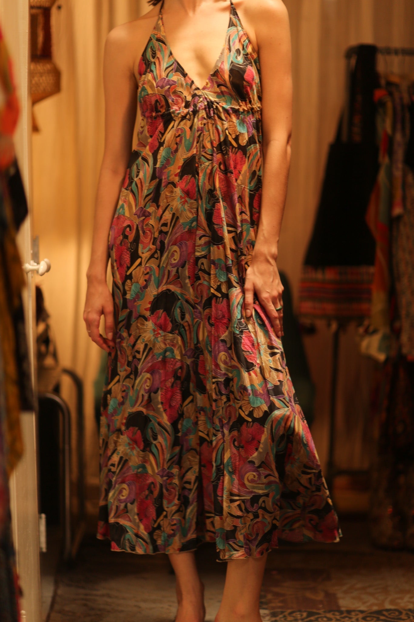 SILK DRESS HANNAH BLACK JUNGLE FEVER - MOMO STUDIO BERLIN - Berlin Concept Store - sustainable & ethical fashion