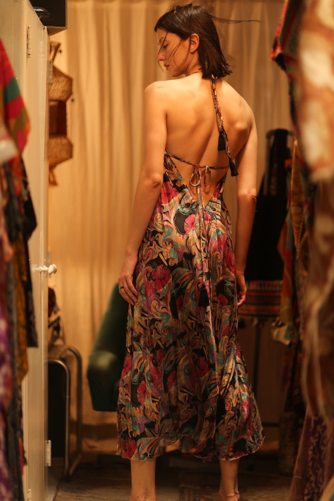 SILK DRESS HANNAH BLACK JUNGLE FEVER - MOMO STUDIO BERLIN - Berlin Concept Store - sustainable & ethical fashion