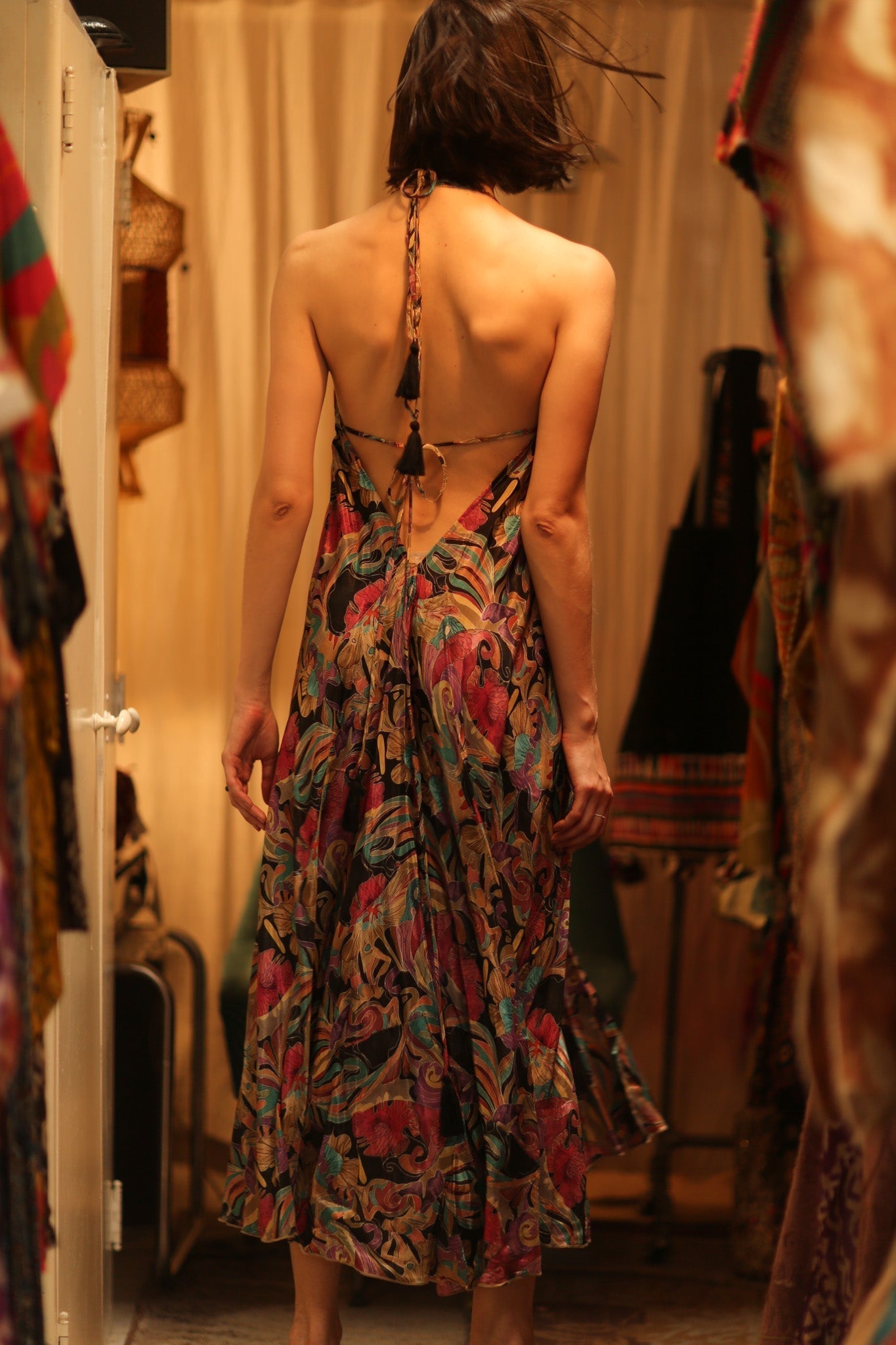 SILK DRESS HANNAH BLACK JUNGLE FEVER - MOMO STUDIO BERLIN - Berlin Concept Store - sustainable & ethical fashion