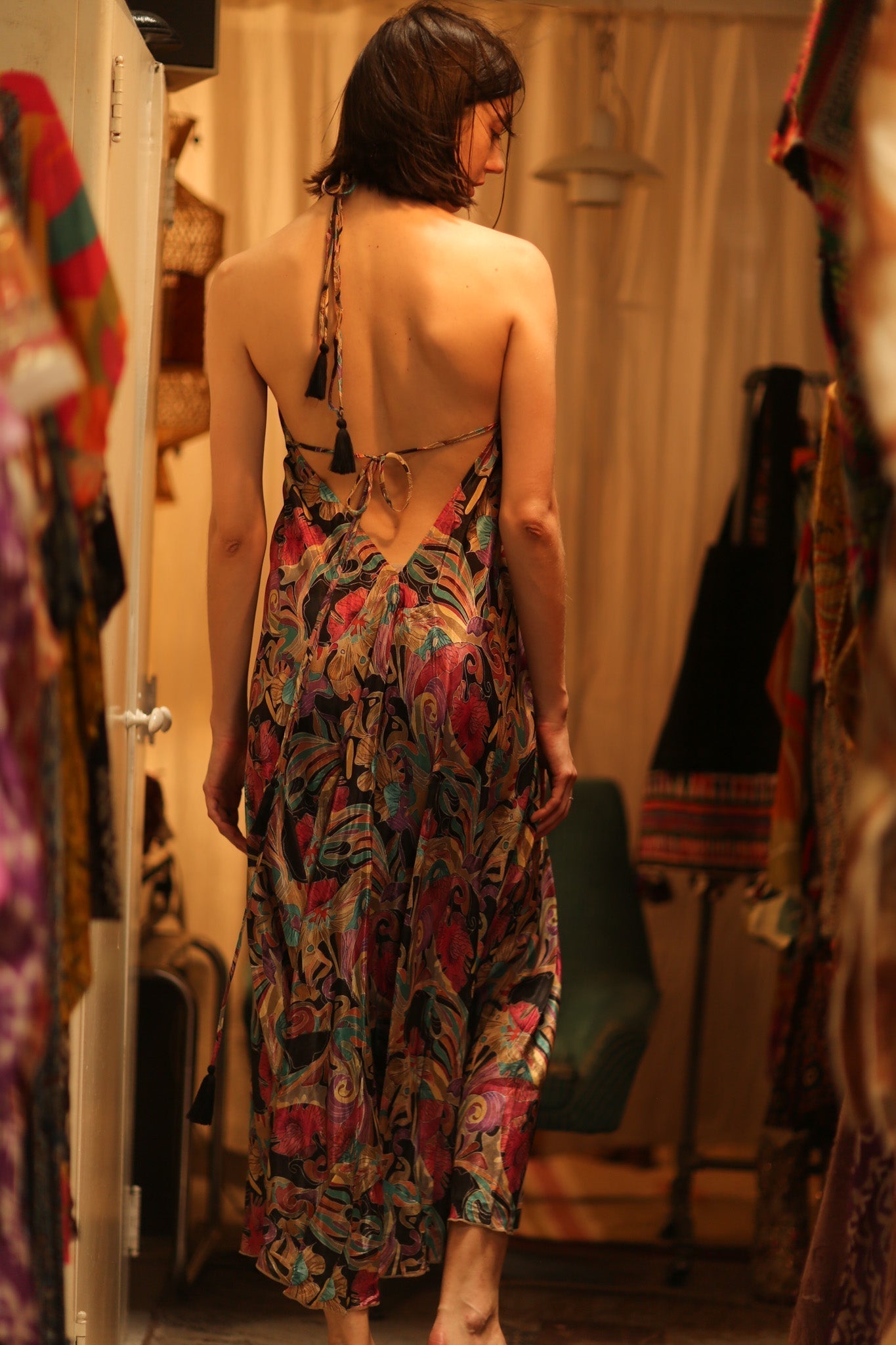 SILK DRESS HANNAH BLACK JUNGLE FEVER - MOMO STUDIO BERLIN - Berlin Concept Store - sustainable & ethical fashion