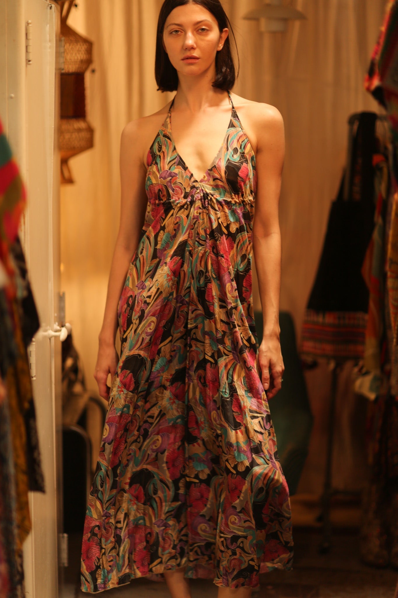 SILK DRESS HANNAH BLACK JUNGLE FEVER - MOMO STUDIO BERLIN - Berlin Concept Store - sustainable & ethical fashion