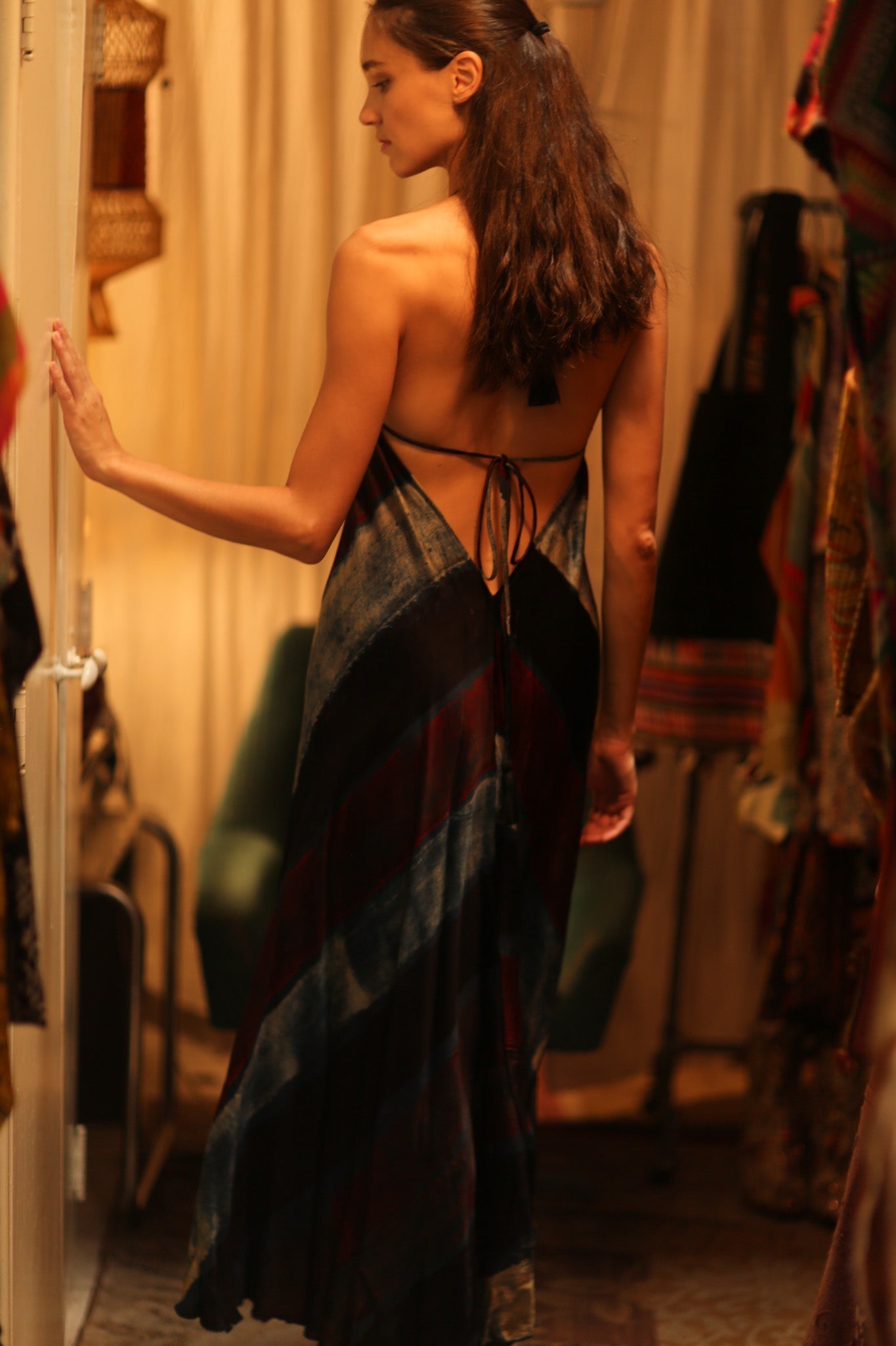 SILK DRESS HANNAH BLUE STRIPE OCEAN EDIT - MOMO STUDIO BERLIN - Berlin Concept Store - sustainable & ethical fashion