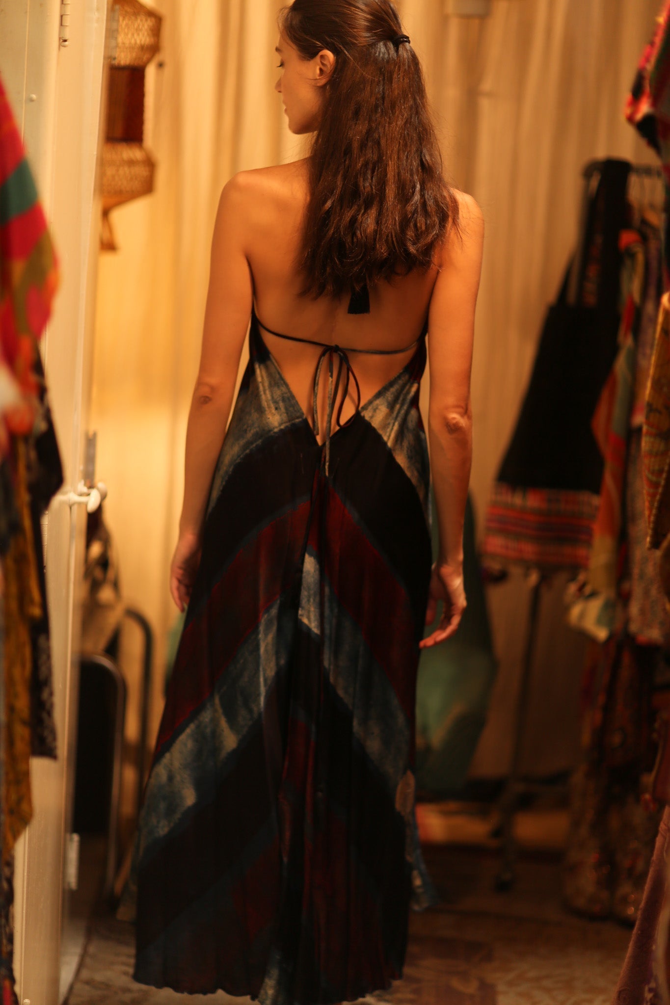 SILK DRESS HANNAH BLUE STRIPE OCEAN EDIT - MOMO STUDIO BERLIN - Berlin Concept Store - sustainable & ethical fashion