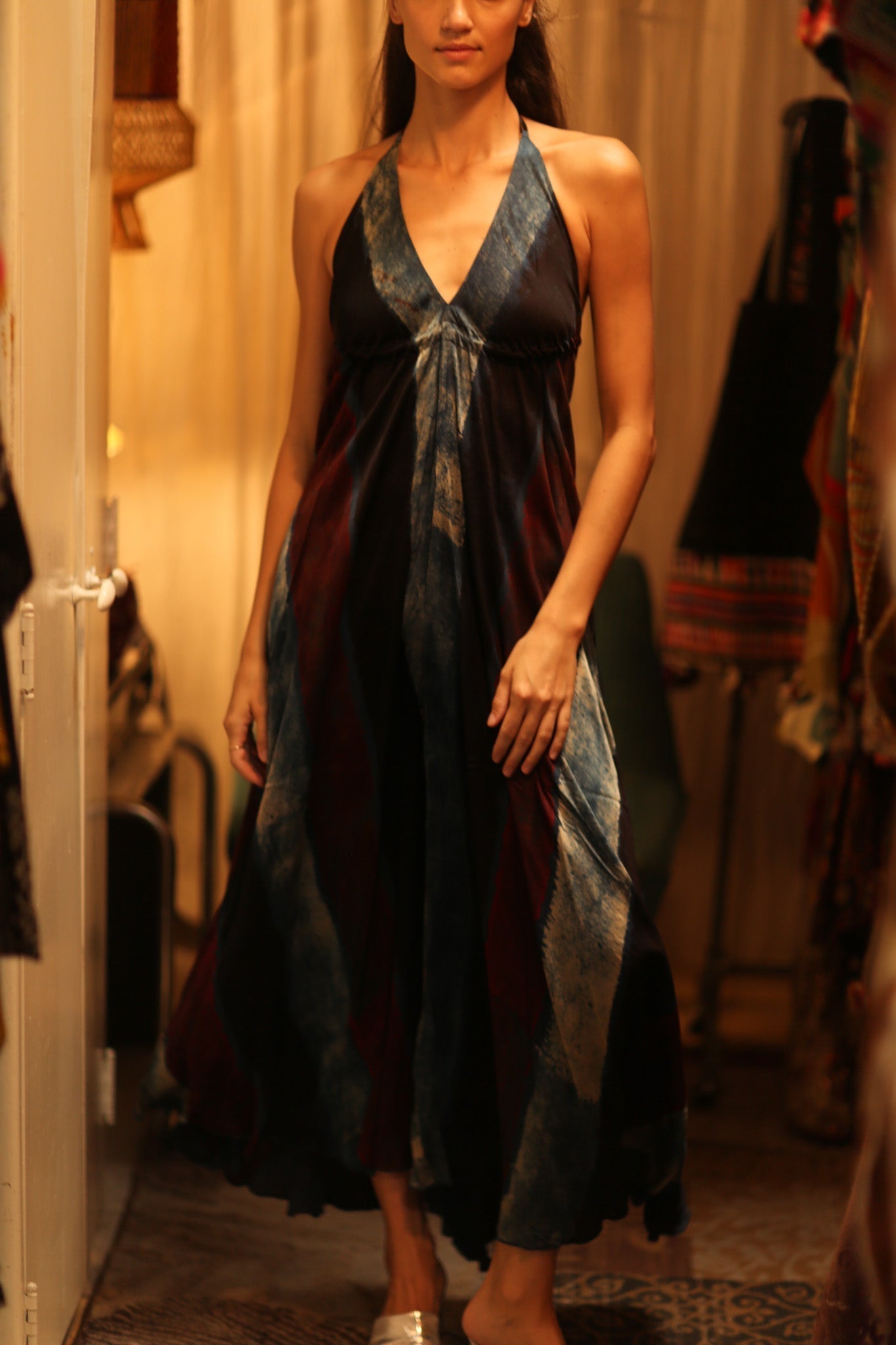 SILK DRESS HANNAH BLUE STRIPE OCEAN EDIT - MOMO STUDIO BERLIN - Berlin Concept Store - sustainable & ethical fashion