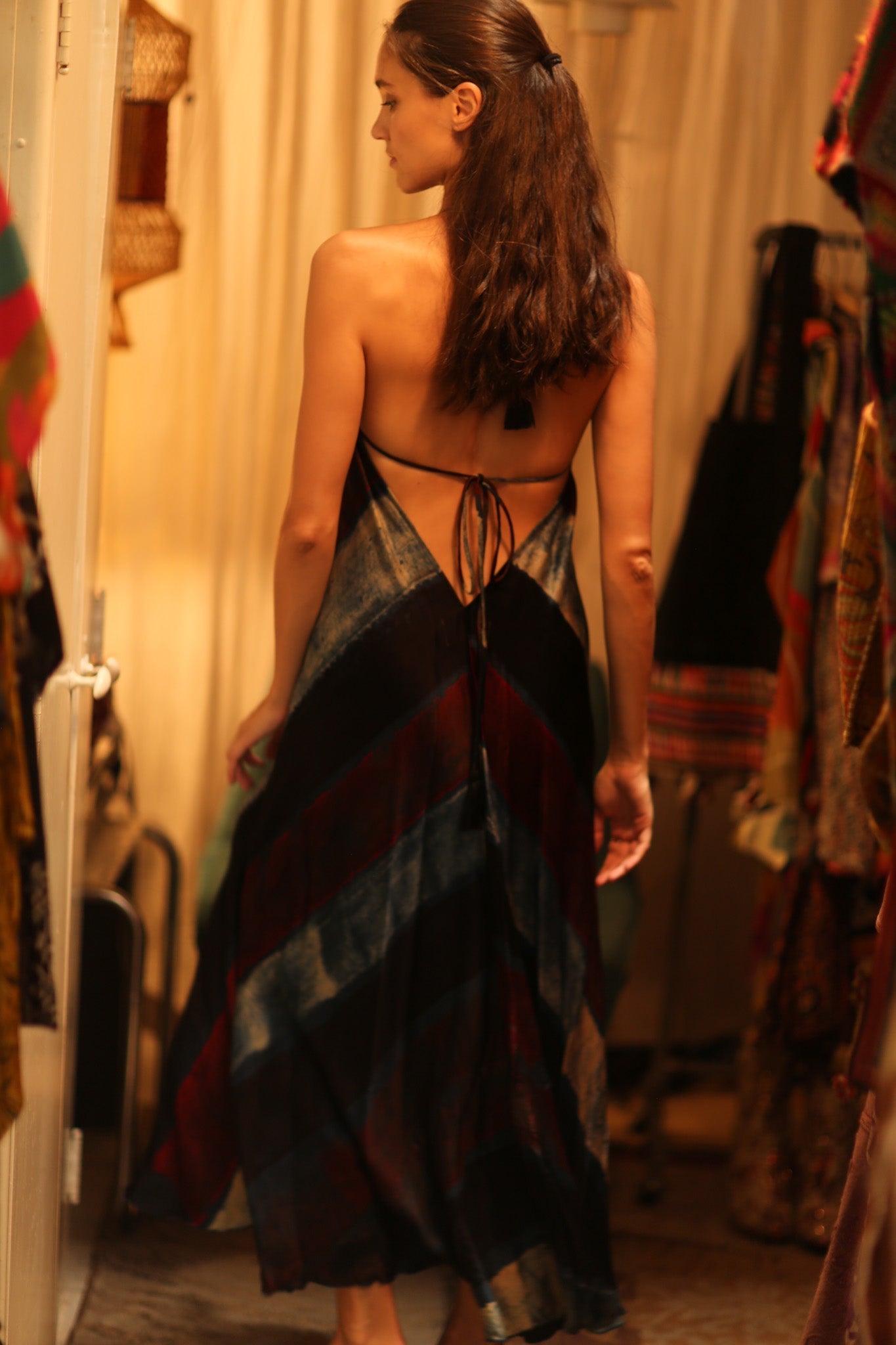 SILK DRESS HANNAH BLUE STRIPE OCEAN EDIT - MOMO STUDIO BERLIN - Berlin Concept Store - sustainable & ethical fashion