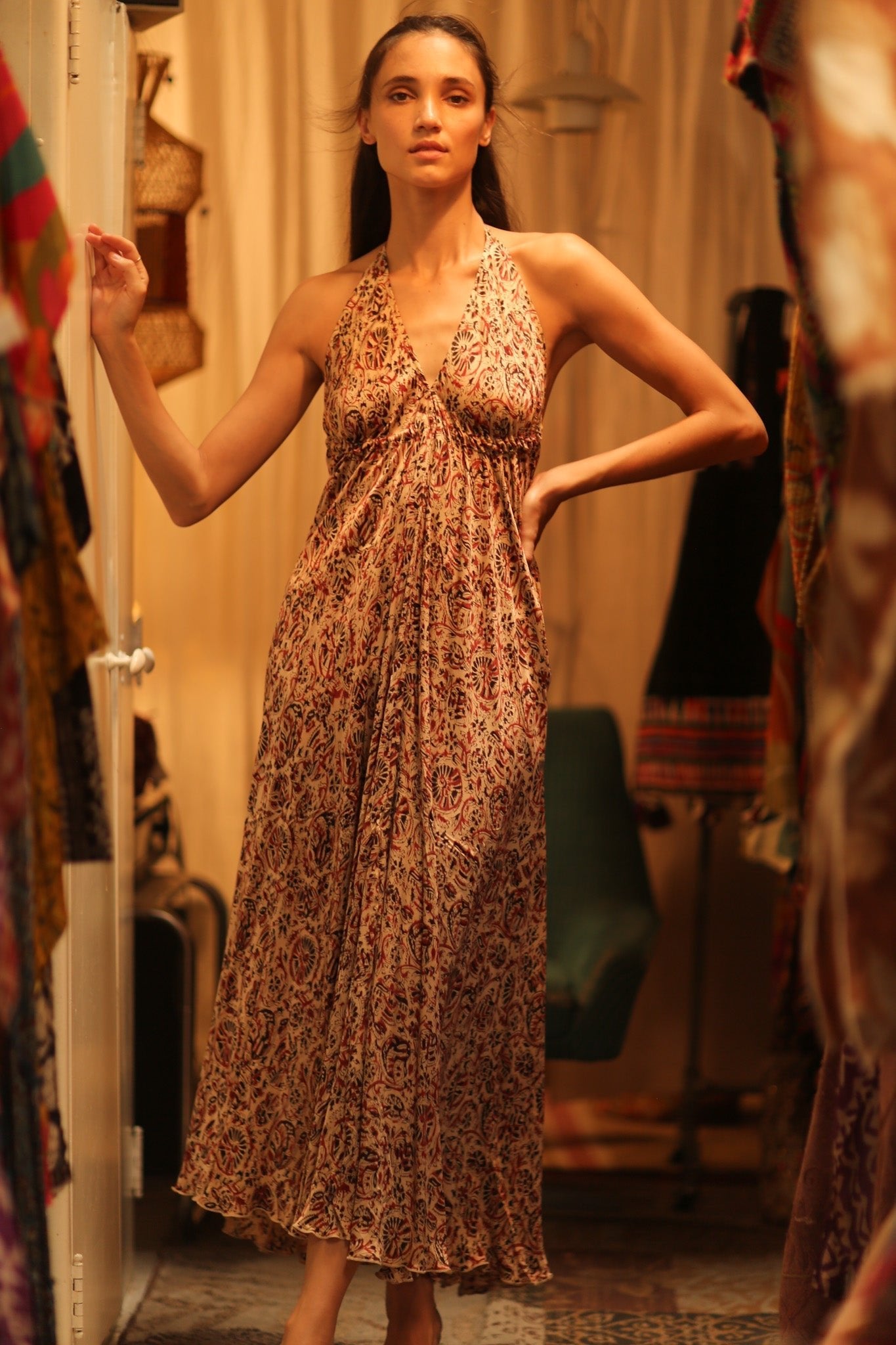 SILK DRESS HANNAH INDIAN SUMMER - MOMO STUDIO BERLIN - Berlin Concept Store - sustainable & ethical fashion