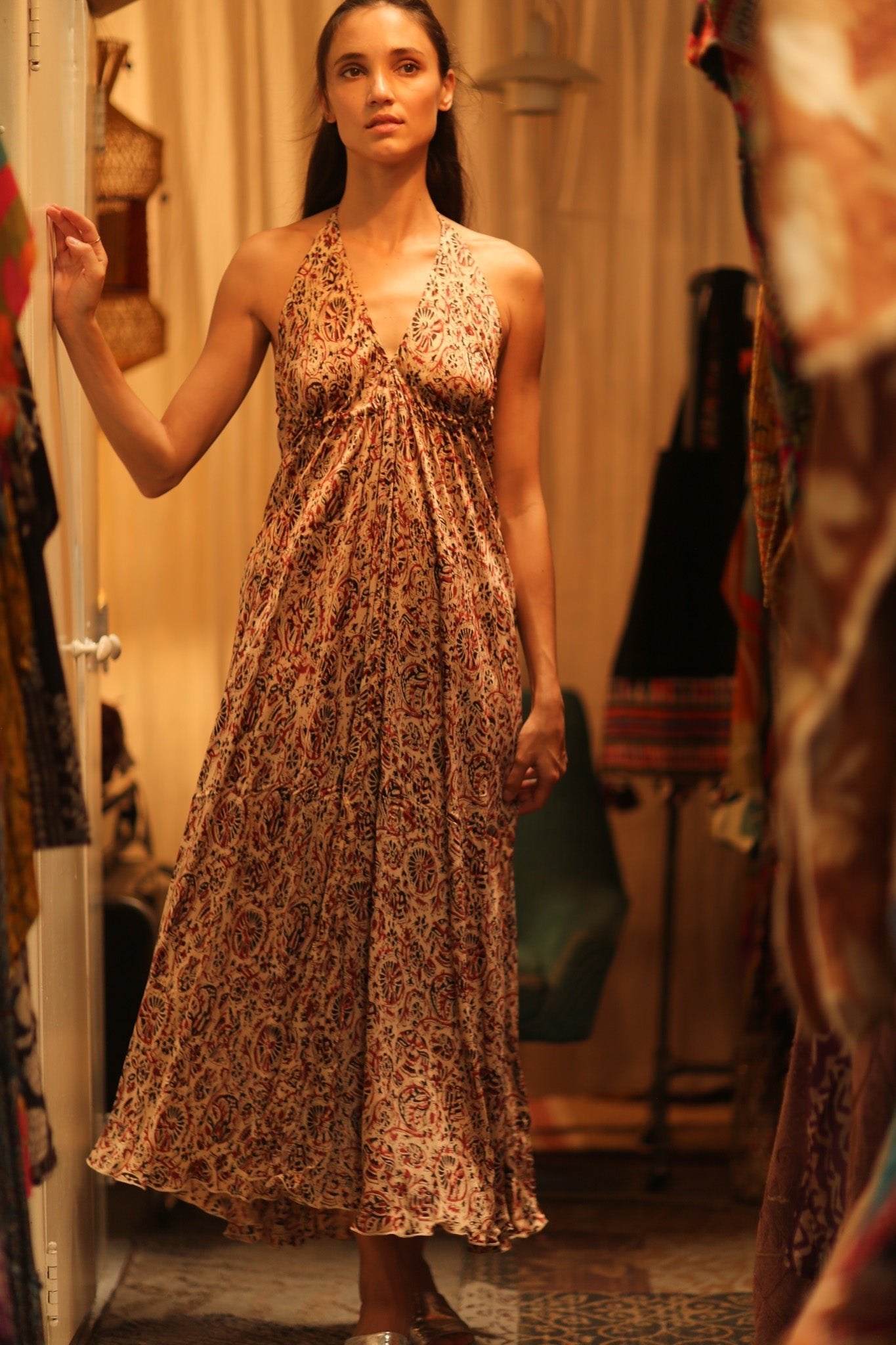 SILK DRESS HANNAH INDIAN SUMMER - MOMO STUDIO BERLIN - Berlin Concept Store - sustainable & ethical fashion