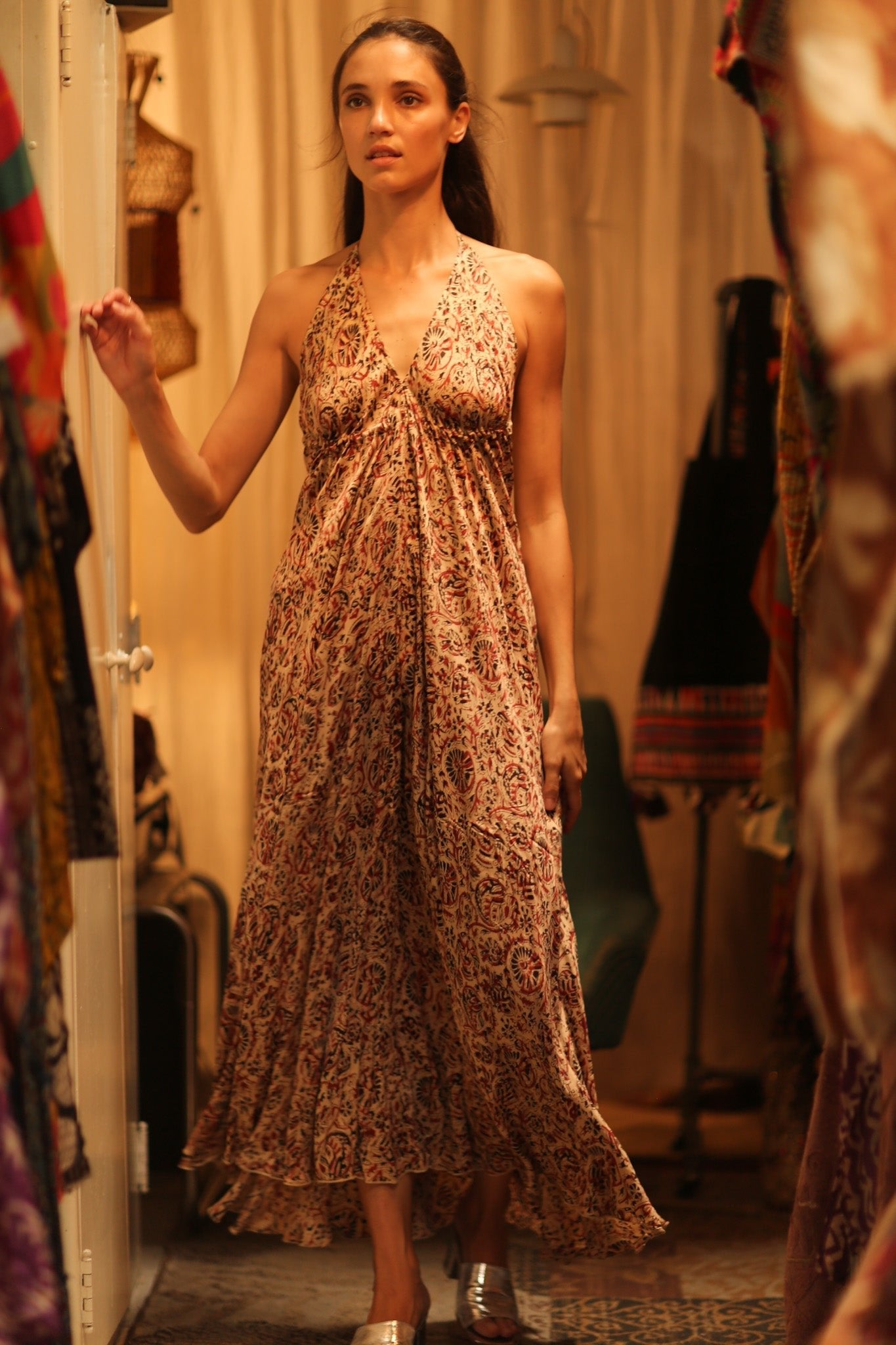 SILK DRESS HANNAH INDIAN SUMMER - MOMO STUDIO BERLIN - Berlin Concept Store - sustainable & ethical fashion